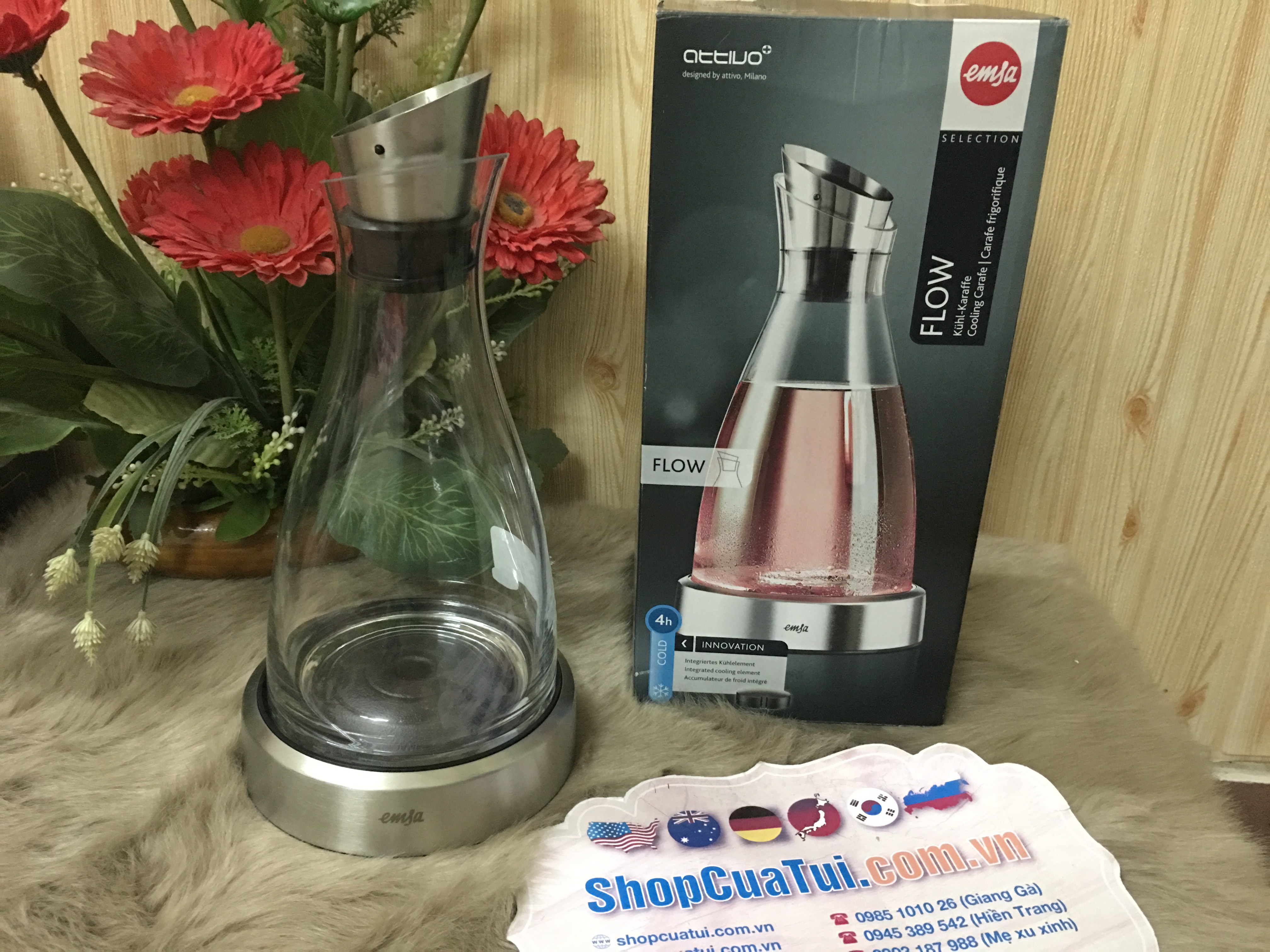 BÌNH GIỮ LẠNH EMSA 1 LÍT - GIỮ LẠNH đồ uống SUỐT 4h LIÊN TỤC mà không cần tủ lạnh