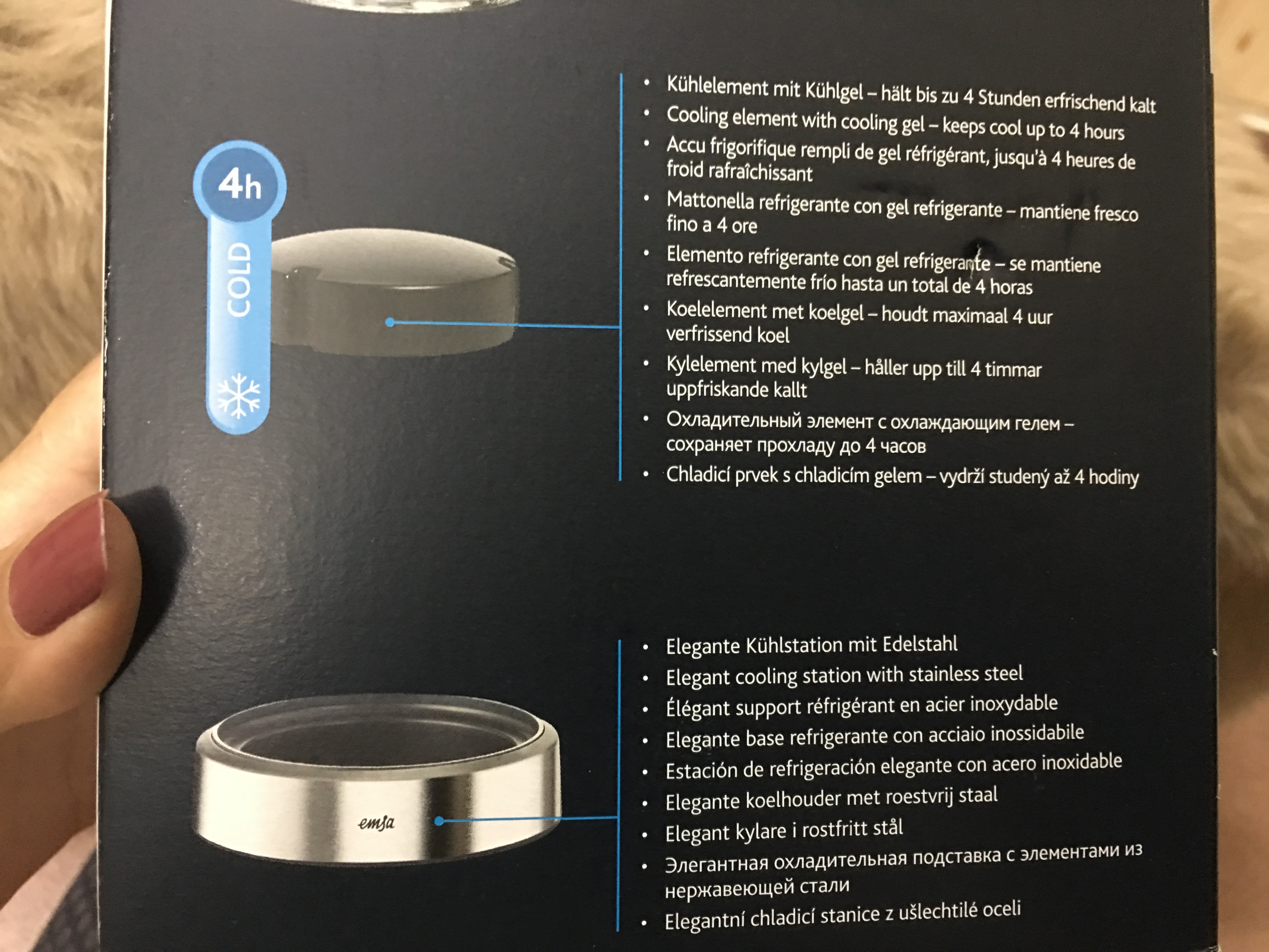 BÌNH GIỮ LẠNH EMSA 1 LÍT - GIỮ LẠNH đồ uống SUỐT 4h LIÊN TỤC mà không cần tủ lạnh