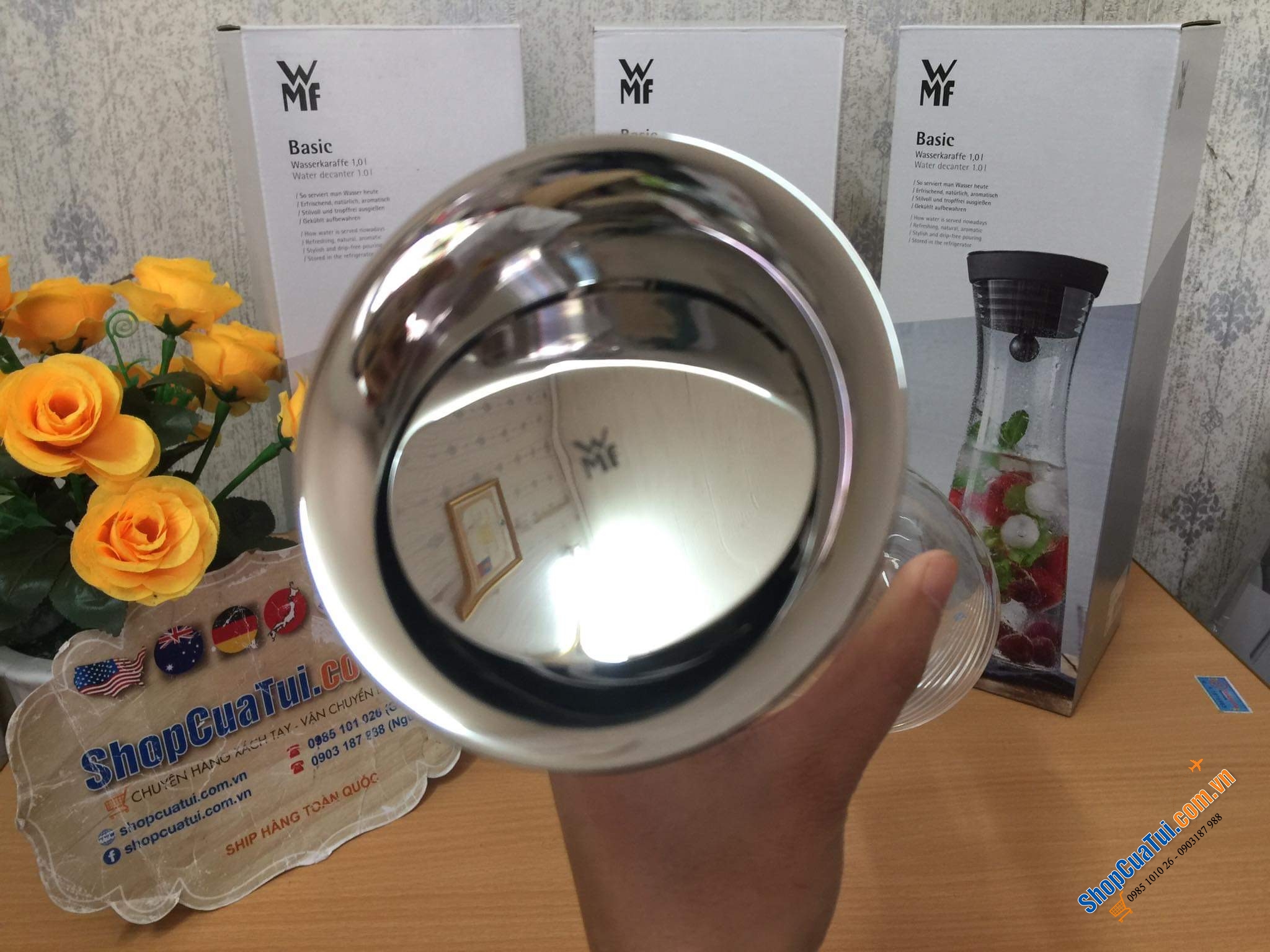 BÌNH ĐỰNG NƯỚC THUỶ TINH WMF BASIC DUNG TÍCH 1L