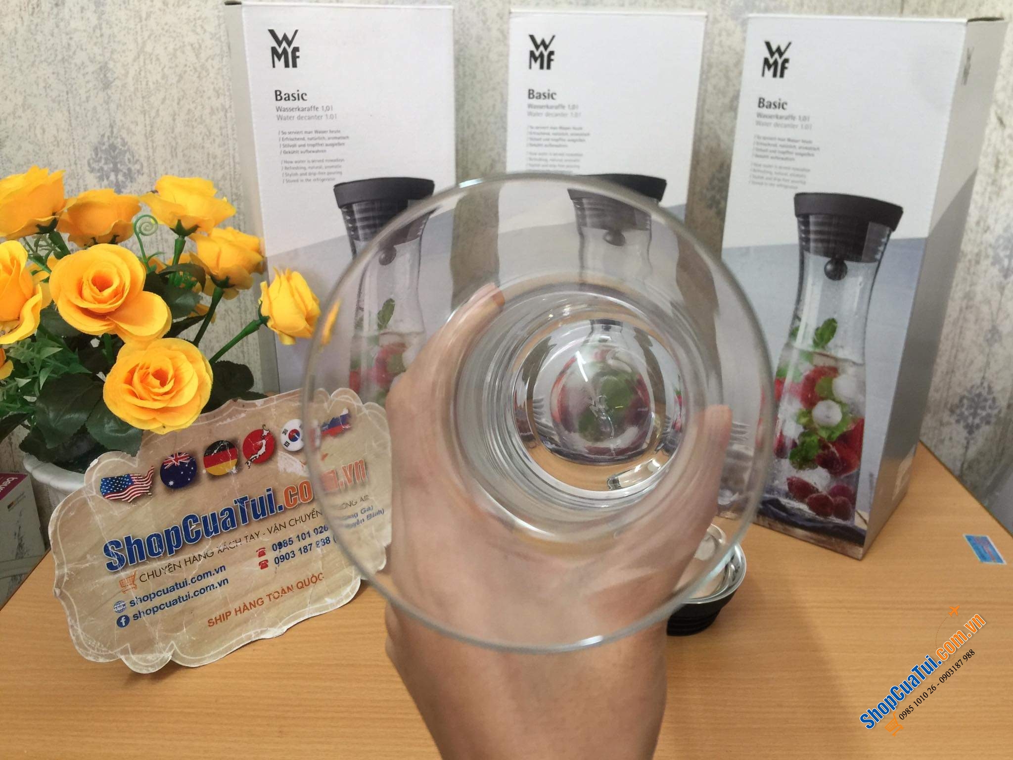 BÌNH ĐỰNG NƯỚC THUỶ TINH WMF BASIC DUNG TÍCH 1L