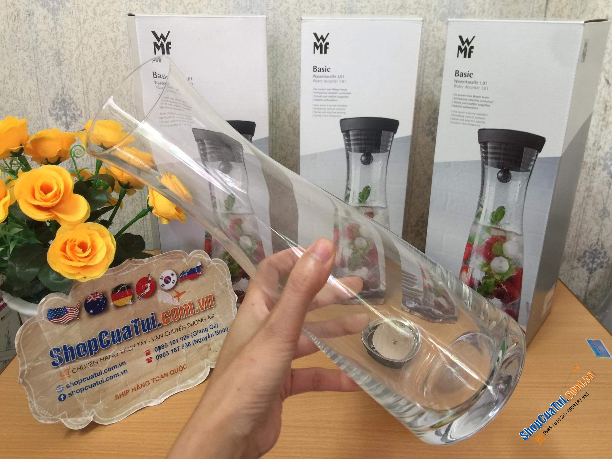 BÌNH ĐỰNG NƯỚC THUỶ TINH WMF BASIC DUNG TÍCH 1L