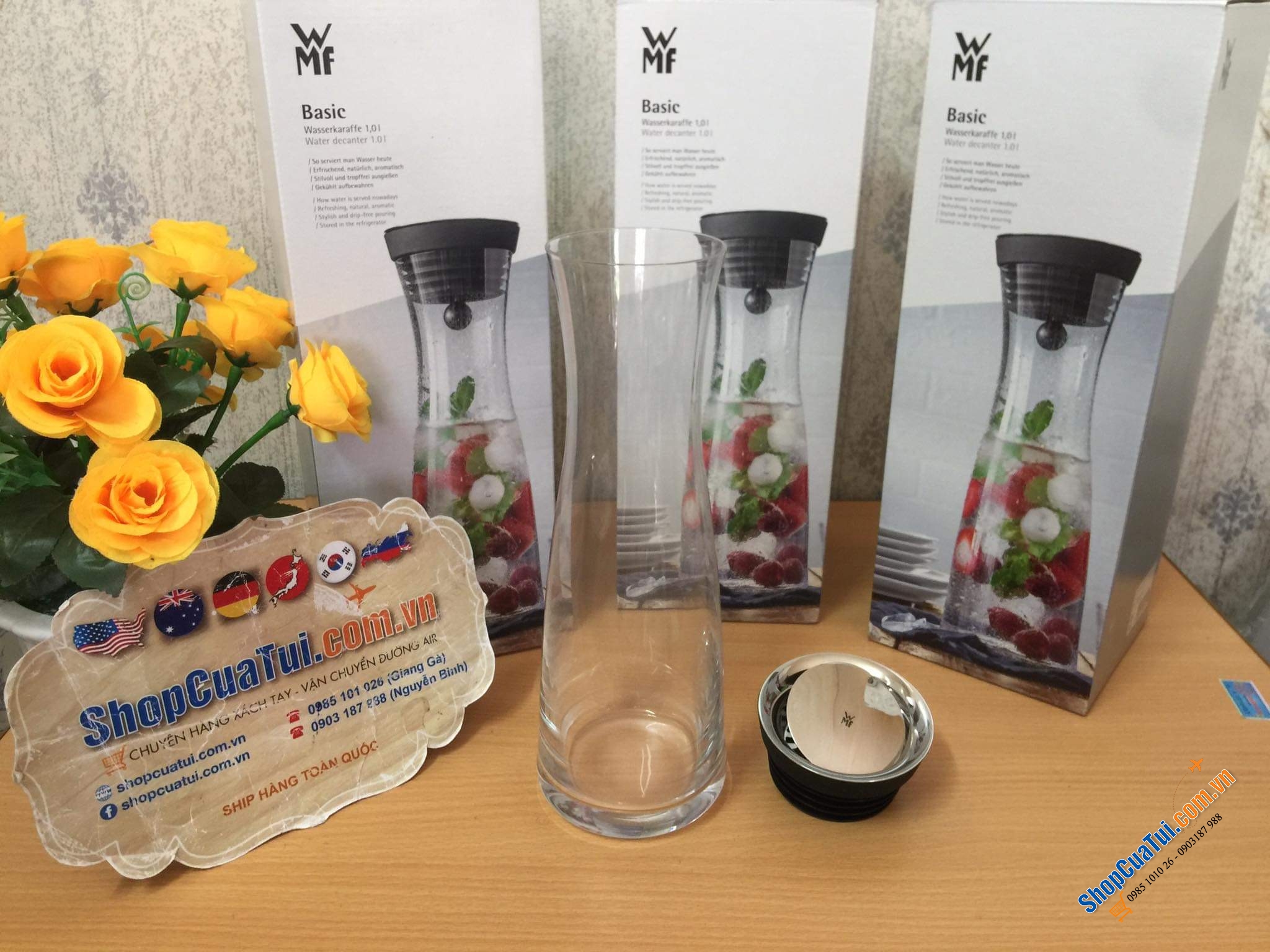 BÌNH ĐỰNG NƯỚC THUỶ TINH WMF BASIC DUNG TÍCH 1L