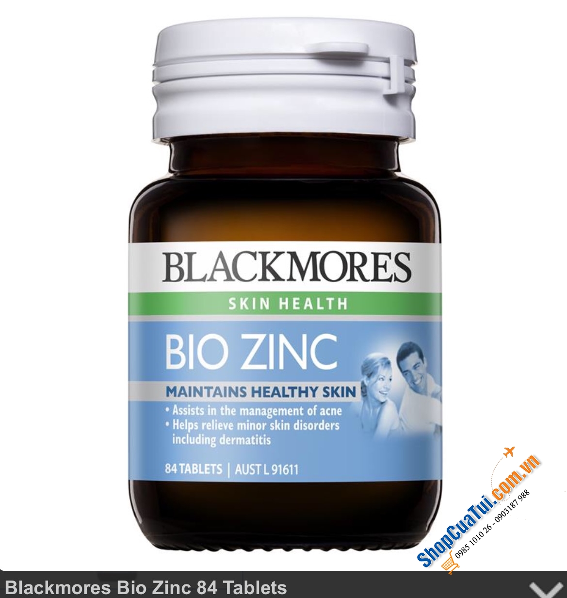 Viên Kẽm tự nhiên Blackmores Bio Zinc 84 viên của Úc