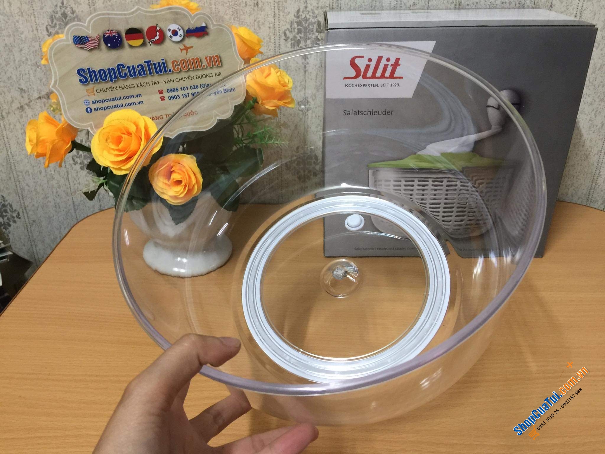Rổ quay rau Silit đường kính 25cm