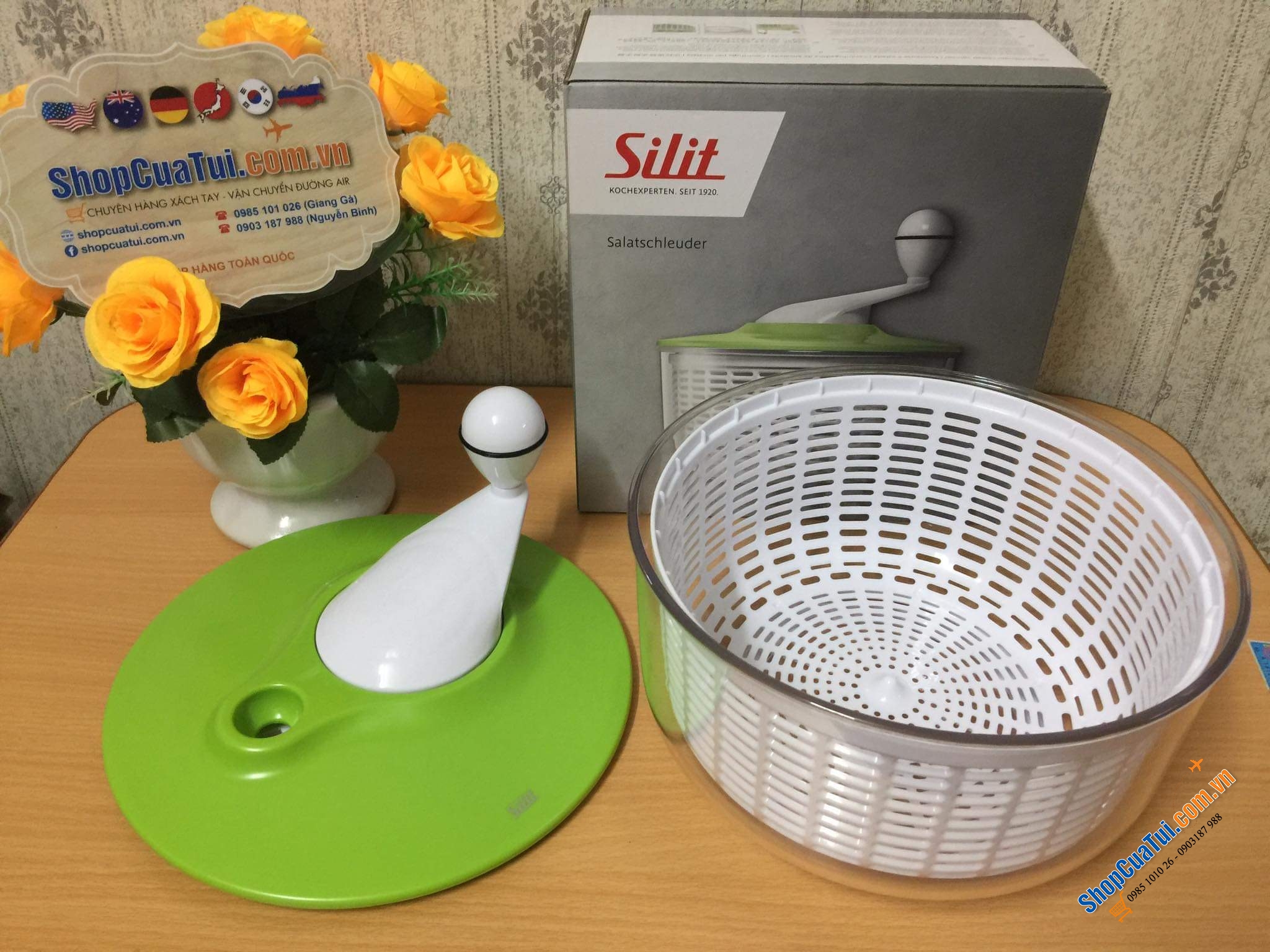 Rổ quay rau Silit đường kính 25cm