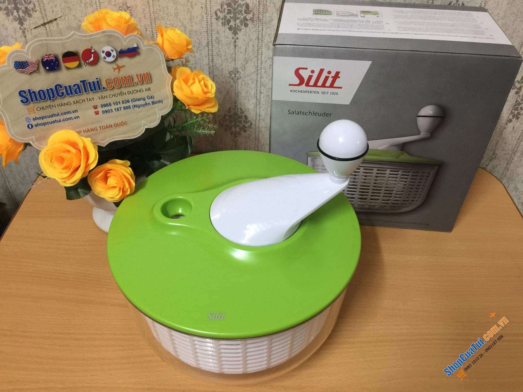 Rổ quay rau Silit đường kính 25cm