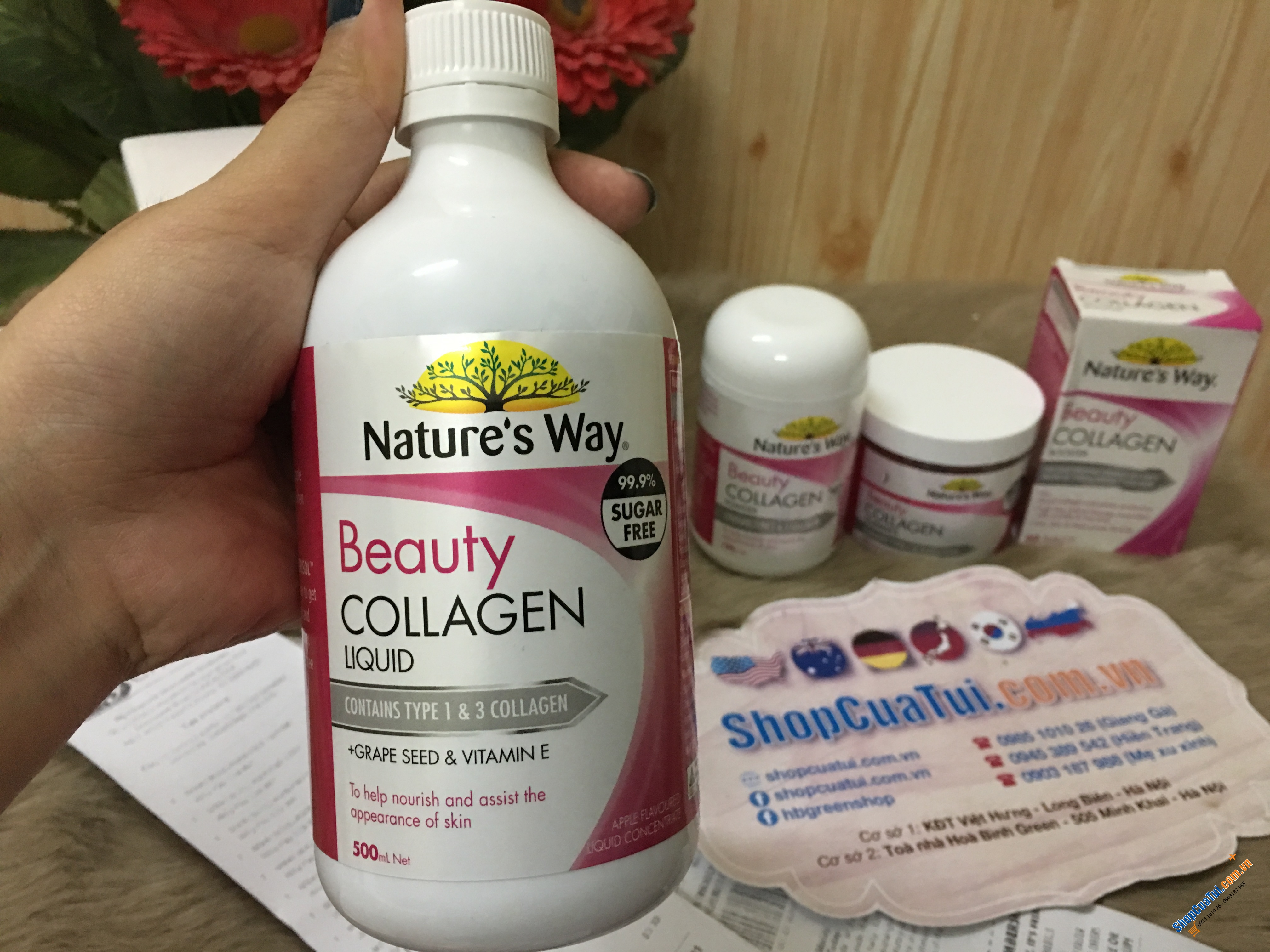 COLLAGEN DẠNG NƯỚC NATURE WAY BEAUTY COLLAGEN LIQUID 500ML - TĂNG CƯỜNG KHẢ NĂNG ĐÀN HỒI cho da, trẻ hóa làn da, chống lão hóa, phục hồi và nuôi dưỡng tế bào da, giảm nếp nhăn trên da