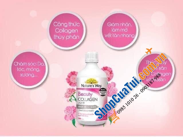 COLLAGEN DẠNG NƯỚC NATURE WAY BEAUTY COLLAGEN LIQUID 500ML - TĂNG CƯỜNG KHẢ NĂNG ĐÀN HỒI cho da, trẻ hóa làn da, chống lão hóa, phục hồi và nuôi dưỡng tế bào da, giảm nếp nhăn trên da