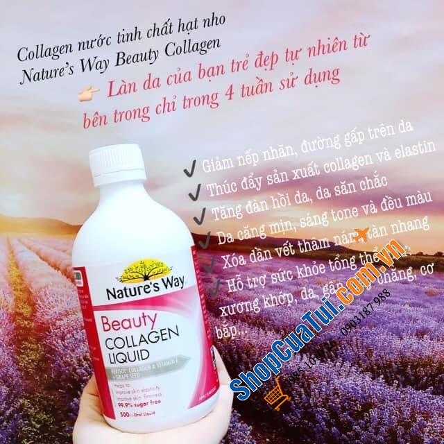 COLLAGEN DẠNG NƯỚC NATURE WAY BEAUTY COLLAGEN LIQUID 500ML - TĂNG CƯỜNG KHẢ NĂNG ĐÀN HỒI cho da, trẻ hóa làn da, chống lão hóa, phục hồi và nuôi dưỡng tế bào da, giảm nếp nhăn trên da