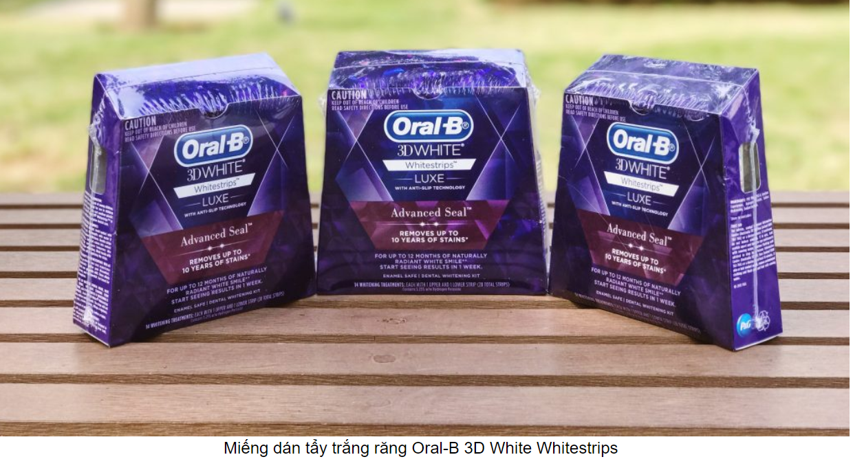 MIẾNG DÁN TẨY TRẮNG RĂNG ORAL B 3D (14 GÓI) – ORAL B 3D WHITE WHITESTRIPS