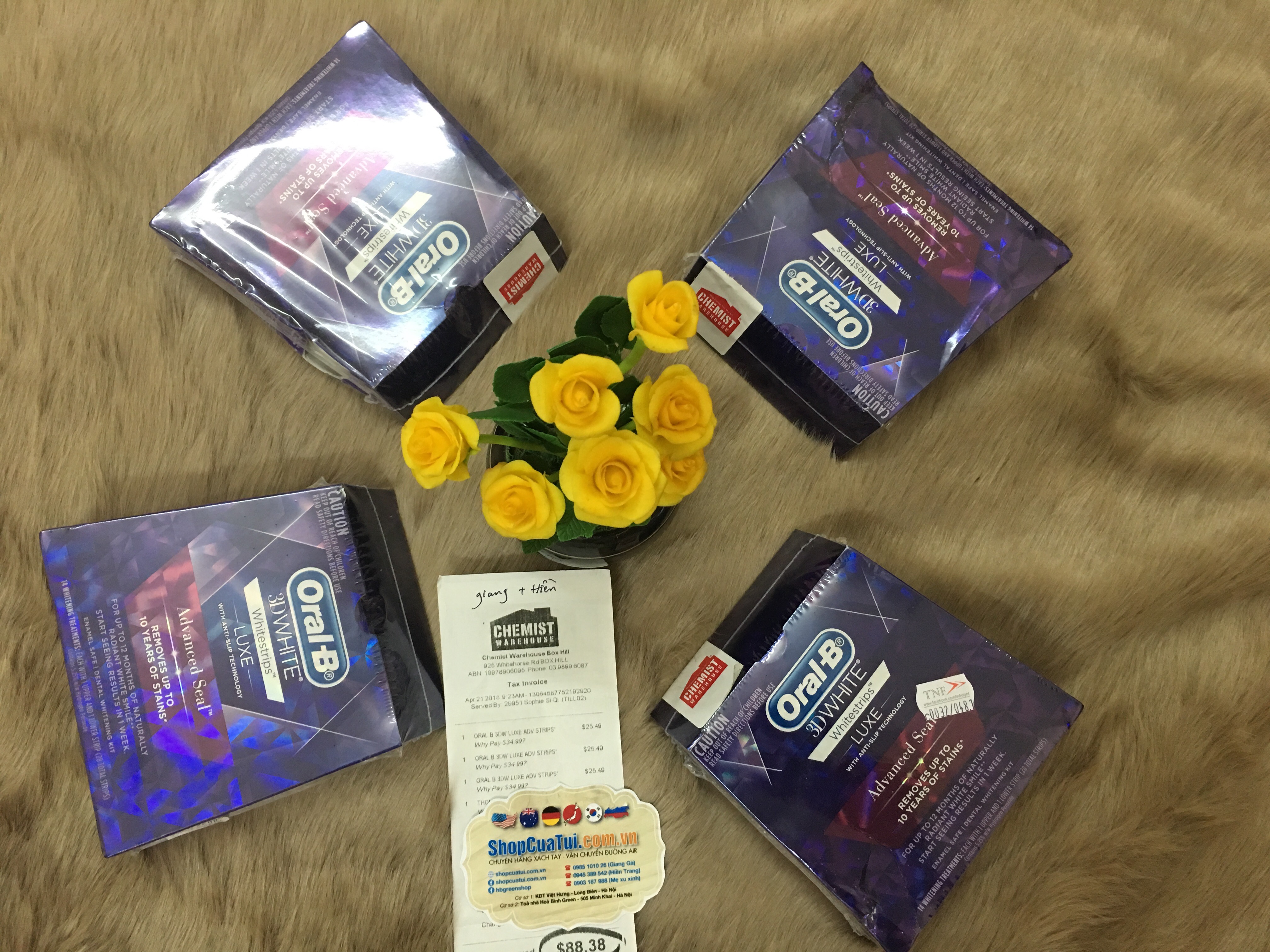 MIẾNG DÁN TẨY TRẮNG RĂNG ORAL B 3D (14 GÓI) – ORAL B 3D WHITE WHITESTRIPS