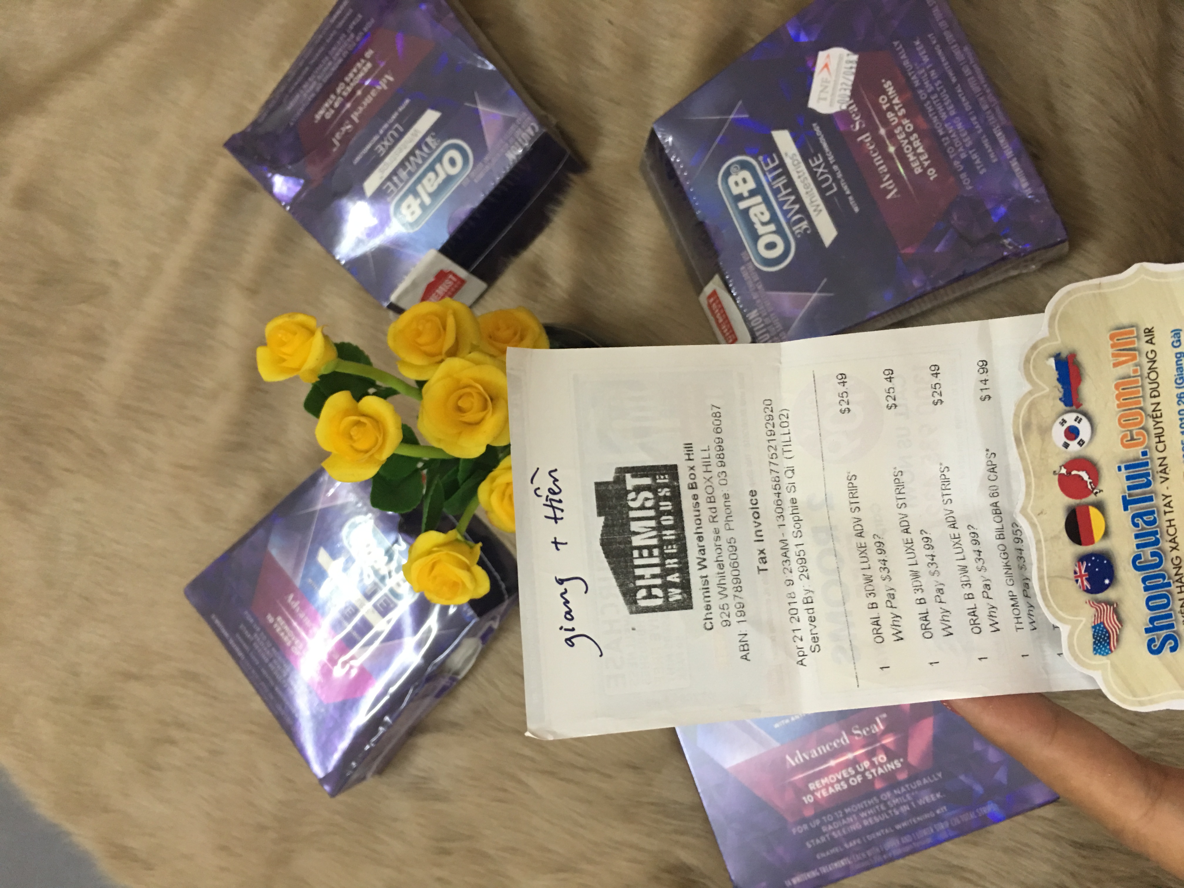 MIẾNG DÁN TẨY TRẮNG RĂNG ORAL B 3D (14 GÓI) – ORAL B 3D WHITE WHITESTRIPS