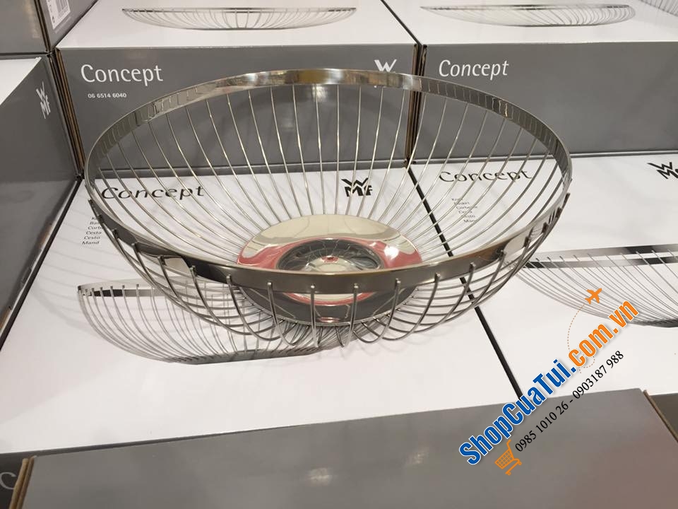 Rổ đựng, Rổ lưới inox WMF Concept 06.6514.6040 – đường kính 26cm - RỔ ĐỰNG HOA QUẢ BÀY BÀN WMF CONCEPT KORB