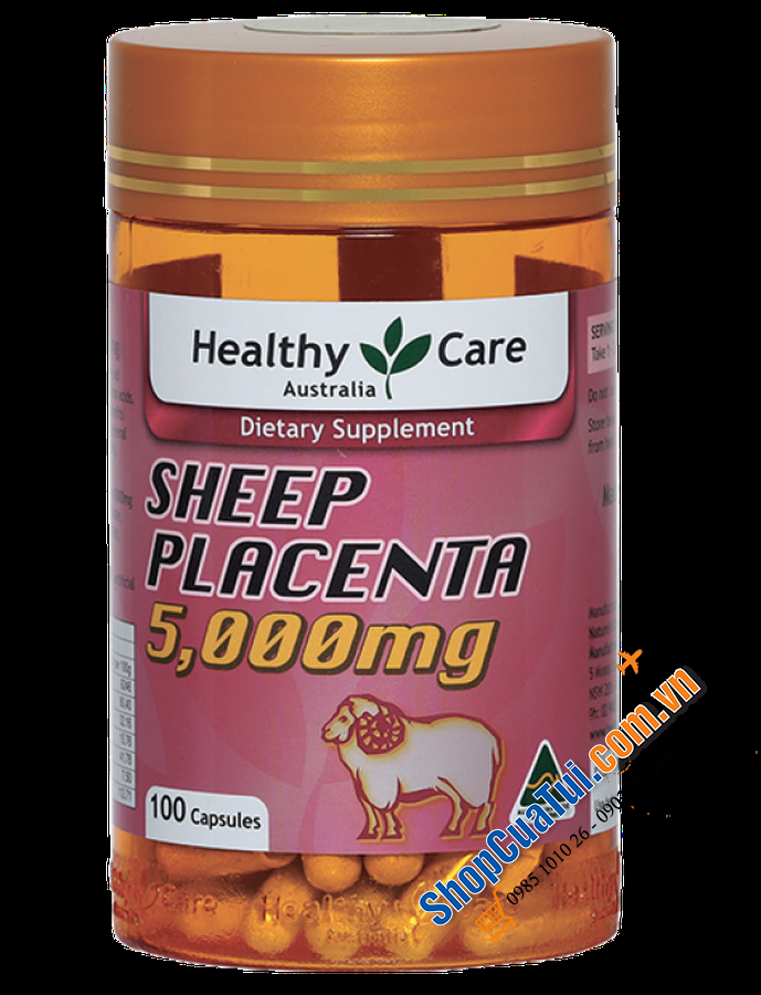 Nhau Thai Cừu Sheep Placenta Healthy Care 5000mg 100 Viên Của Úc