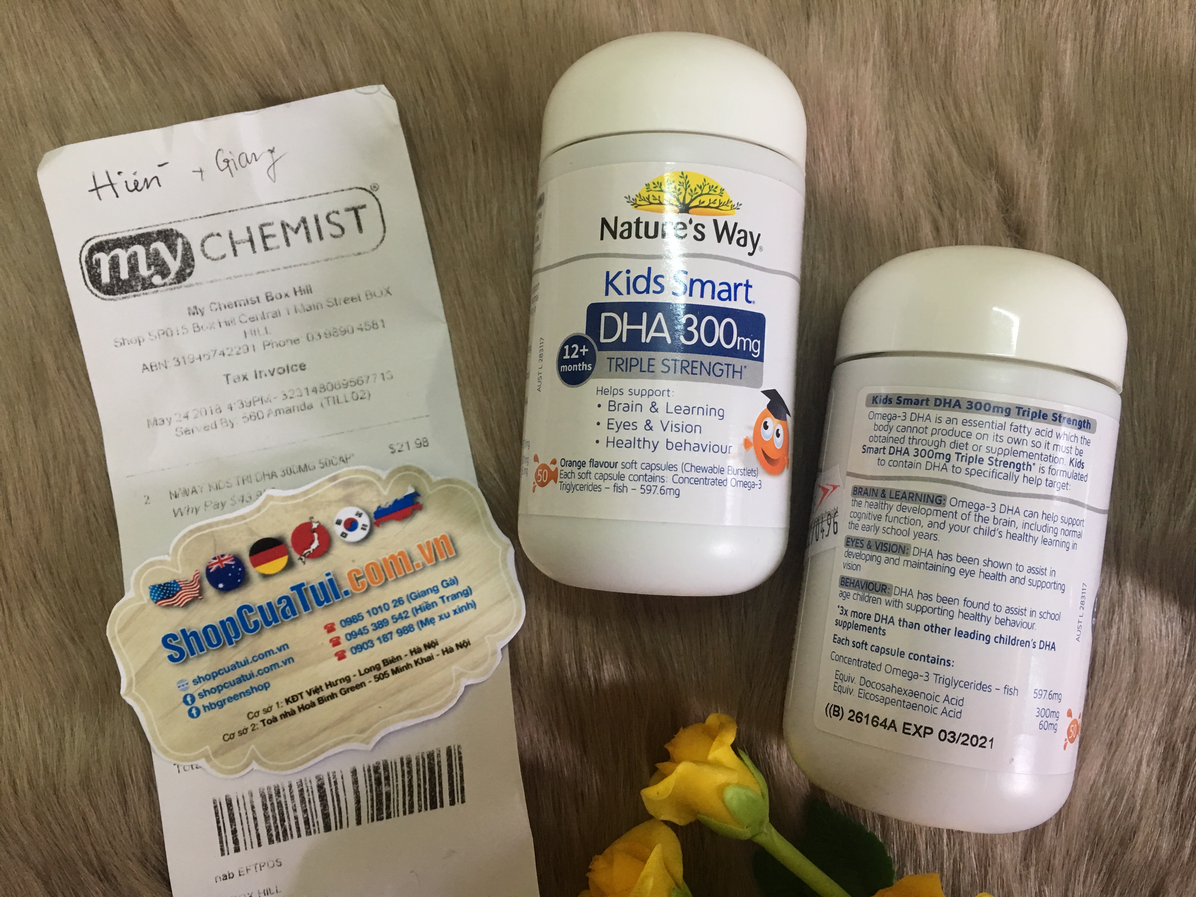 Viên Bổ Sung DHA Liều Cao Cho Trẻ - Nature\'s Way Kids Smart DHA 300mg Triple Strength 50 Soft Capsules