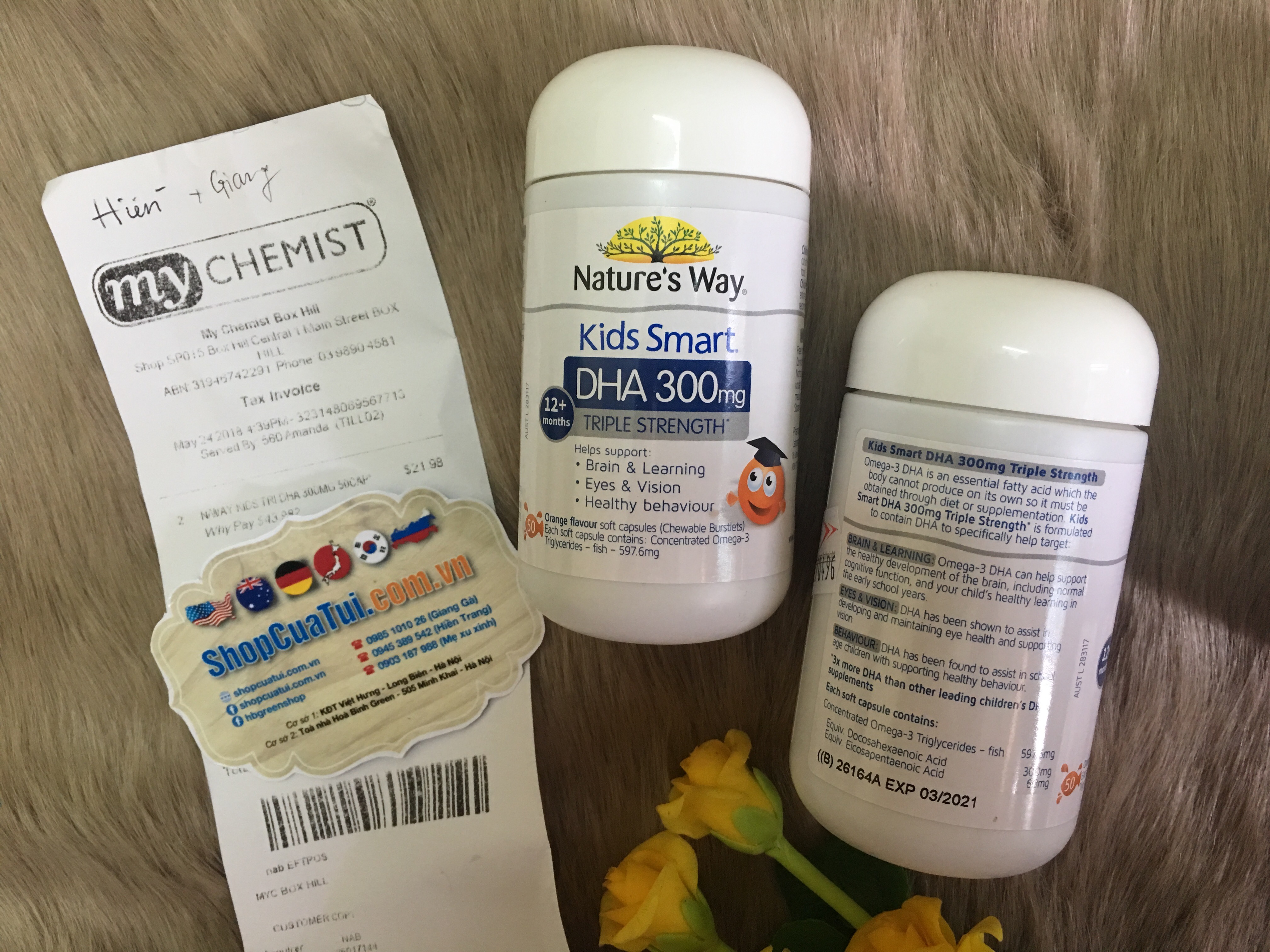Viên Bổ Sung DHA Liều Cao Cho Trẻ - Nature\'s Way Kids Smart DHA 300mg Triple Strength 50 Soft Capsules