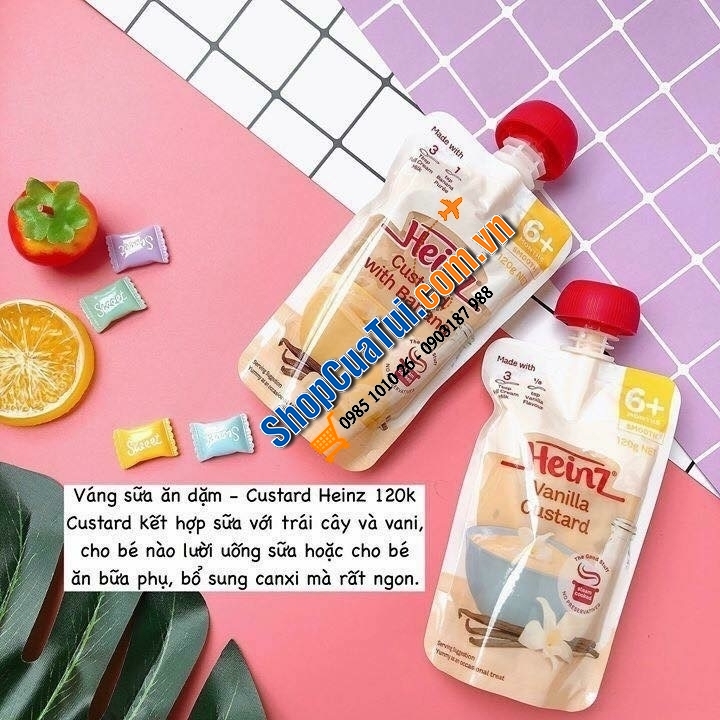 BỘT ĂN DẶM HEINZ HOẶC VÁNG SỮA HEINZ CUSTARD ĂN LIỀN của Úc 120g CHO BÉ TỪ 4 tháng tuổi