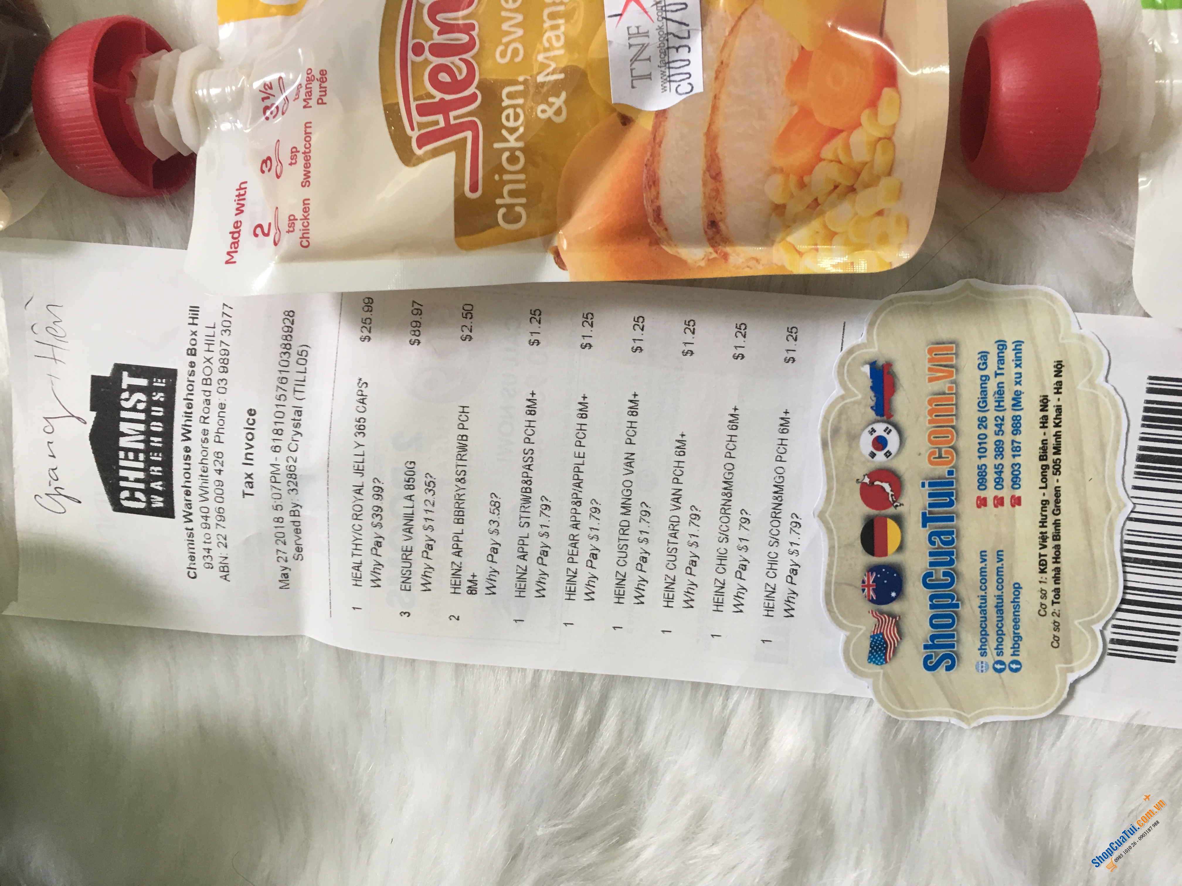 BỘT ĂN DẶM HEINZ HOẶC VÁNG SỮA HEINZ CUSTARD ĂN LIỀN của Úc 120g CHO BÉ TỪ 4 tháng tuổi