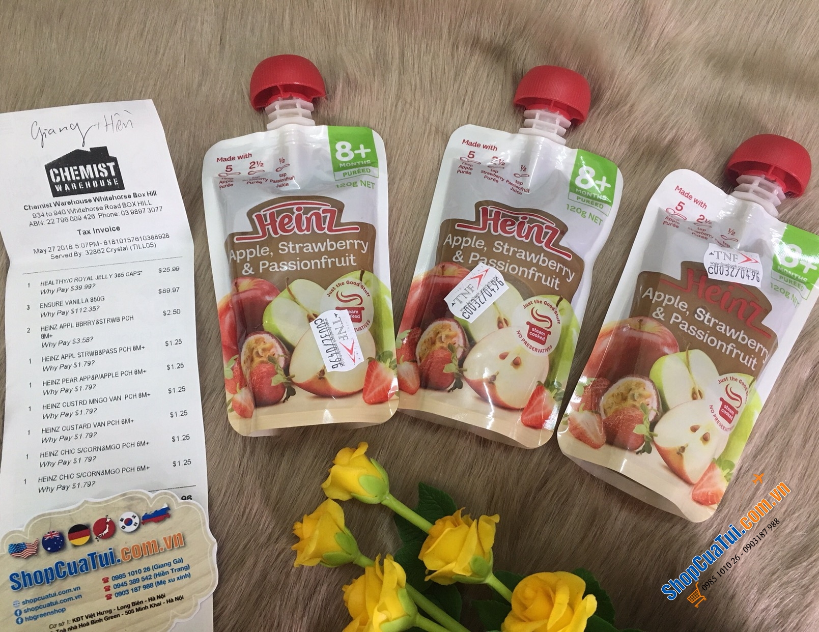BỘT ĂN DẶM HEINZ HOẶC VÁNG SỮA HEINZ CUSTARD ĂN LIỀN của Úc 120g CHO BÉ TỪ 4 tháng tuổi
