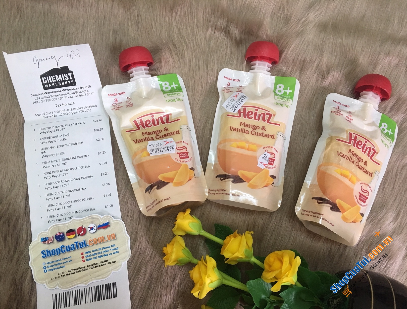 BỘT ĂN DẶM HEINZ HOẶC VÁNG SỮA HEINZ CUSTARD ĂN LIỀN của Úc 120g CHO BÉ TỪ 4 tháng tuổi