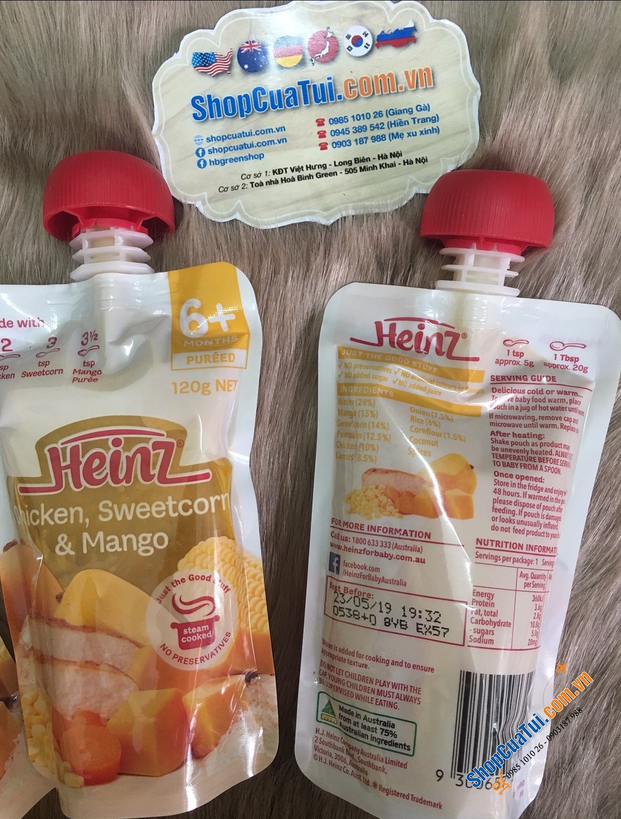BỘT ĂN DẶM HEINZ HOẶC VÁNG SỮA HEINZ CUSTARD ĂN LIỀN của Úc 120g CHO BÉ TỪ 4 tháng tuổi
