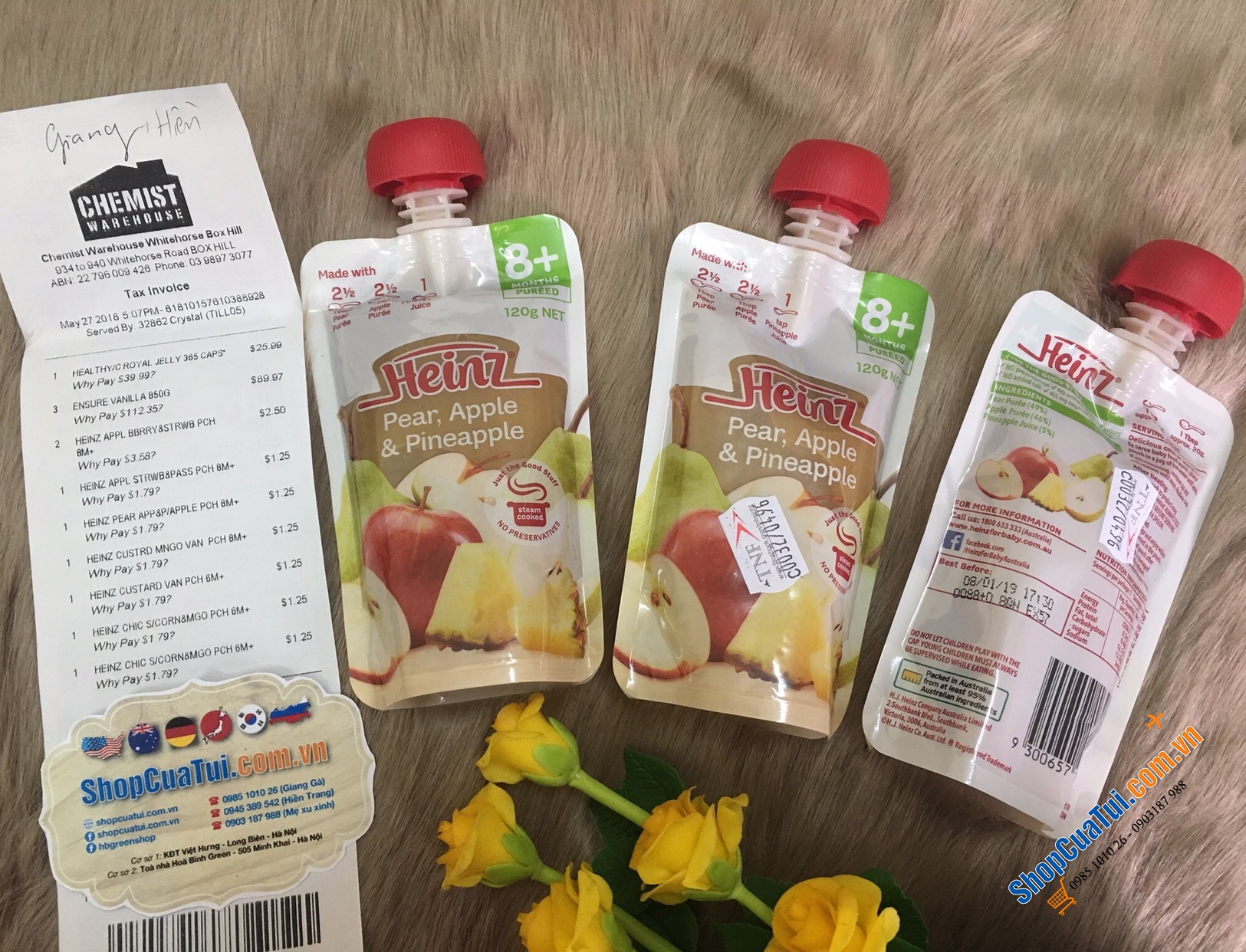 BỘT ĂN DẶM HEINZ HOẶC VÁNG SỮA HEINZ CUSTARD ĂN LIỀN của Úc 120g CHO BÉ TỪ 4 tháng tuổi