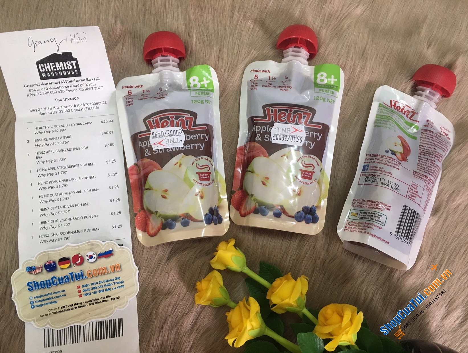 BỘT ĂN DẶM HEINZ HOẶC VÁNG SỮA HEINZ CUSTARD ĂN LIỀN của Úc 120g CHO BÉ TỪ 4 tháng tuổi