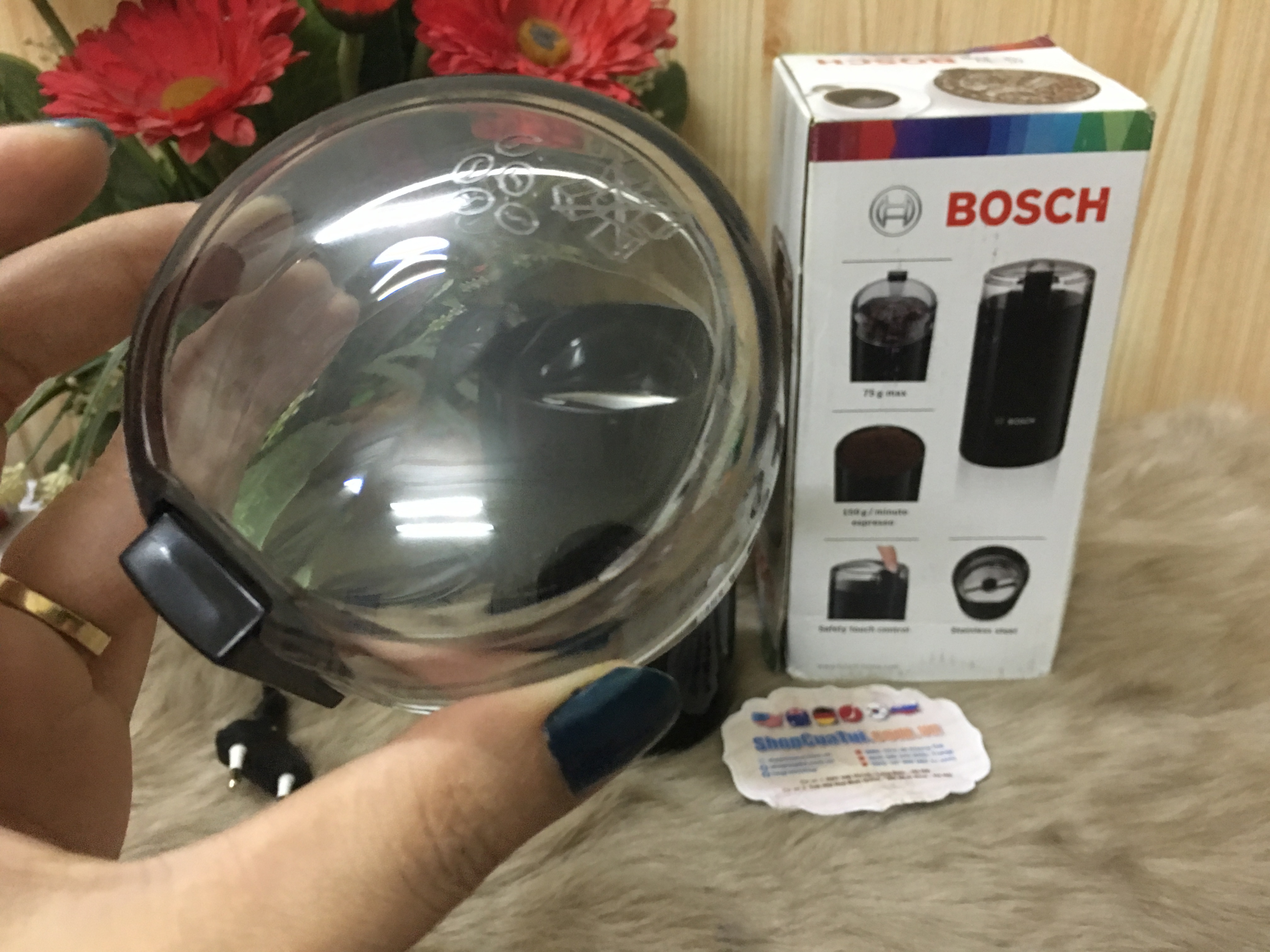 Máy xay cafe và ngũ cốc Bosch mini