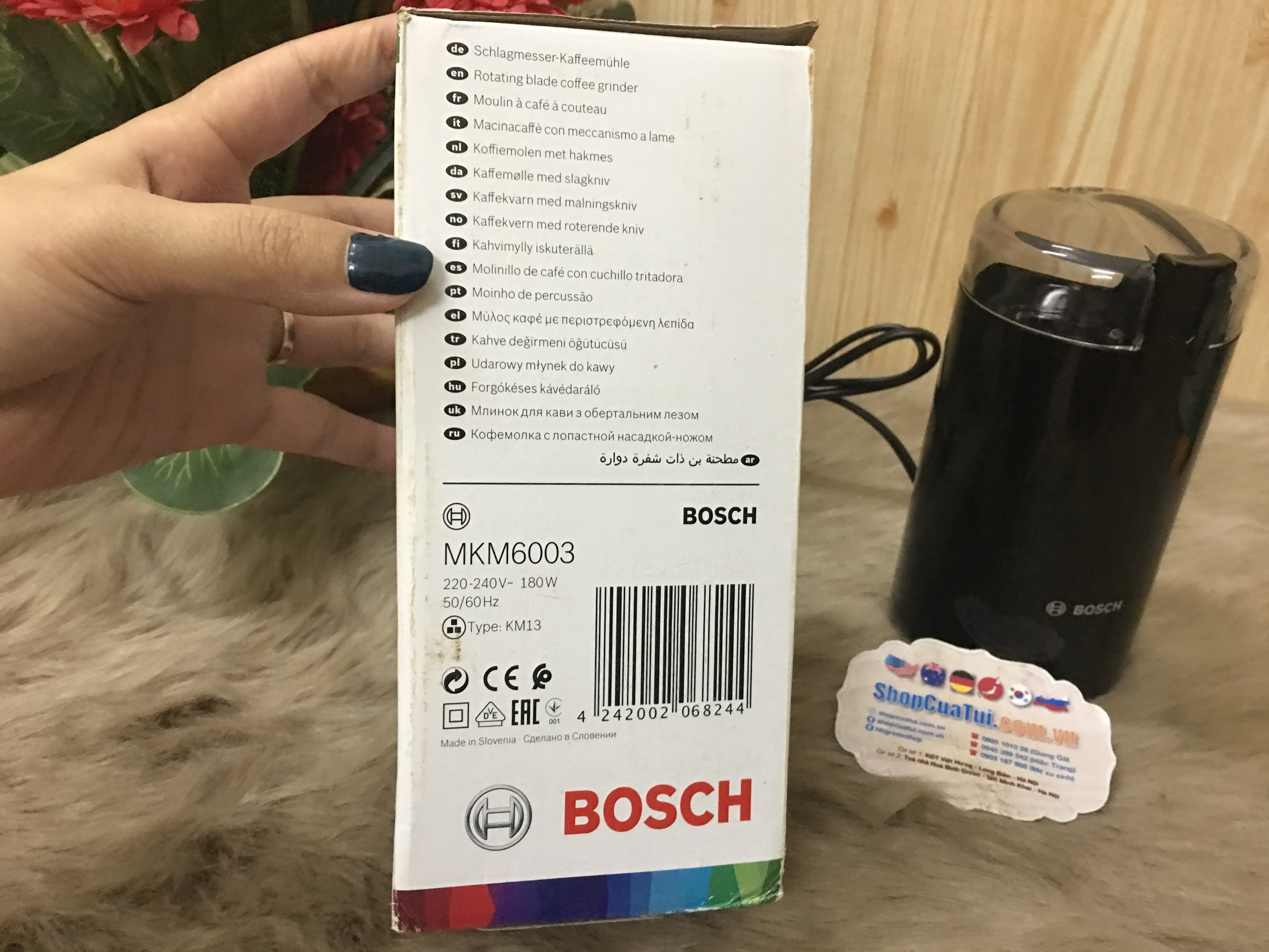 Máy xay cafe và ngũ cốc Bosch mini