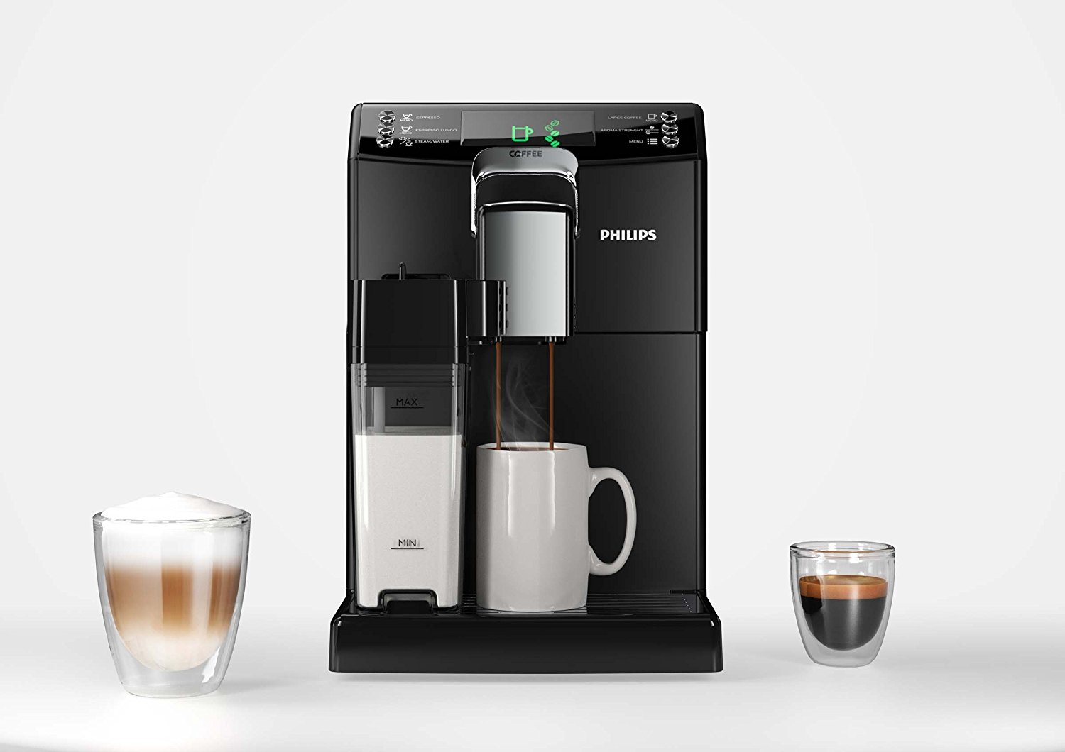 Máy pha cà phê espresso 1.8L Màu đen -Philips HD8847/01 4000 series, 1850w - Đứng Tự động hoàn toàn 