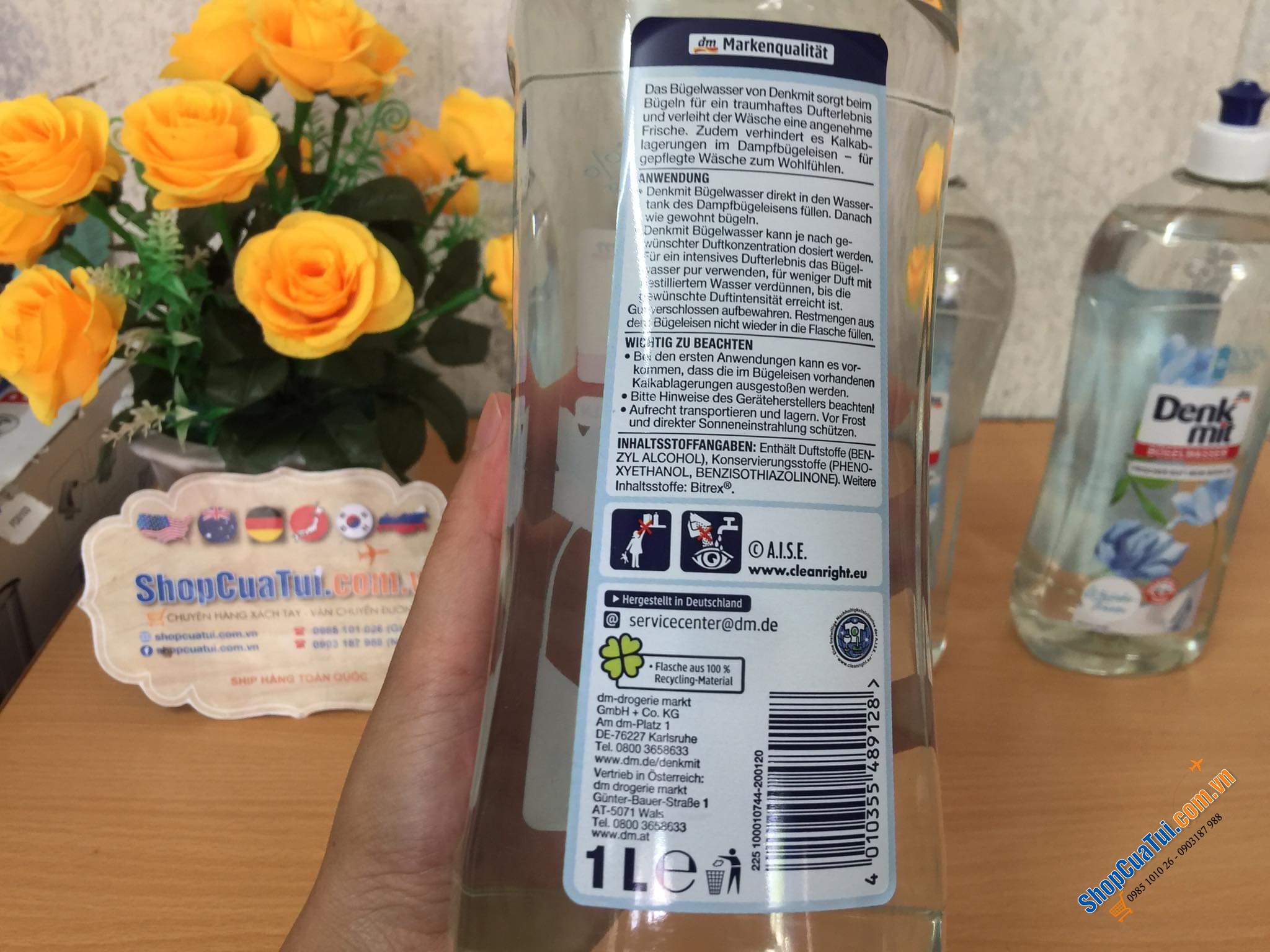 NƯỚC THƠM DÙNG CHO BÀN LÀ DENKMIT