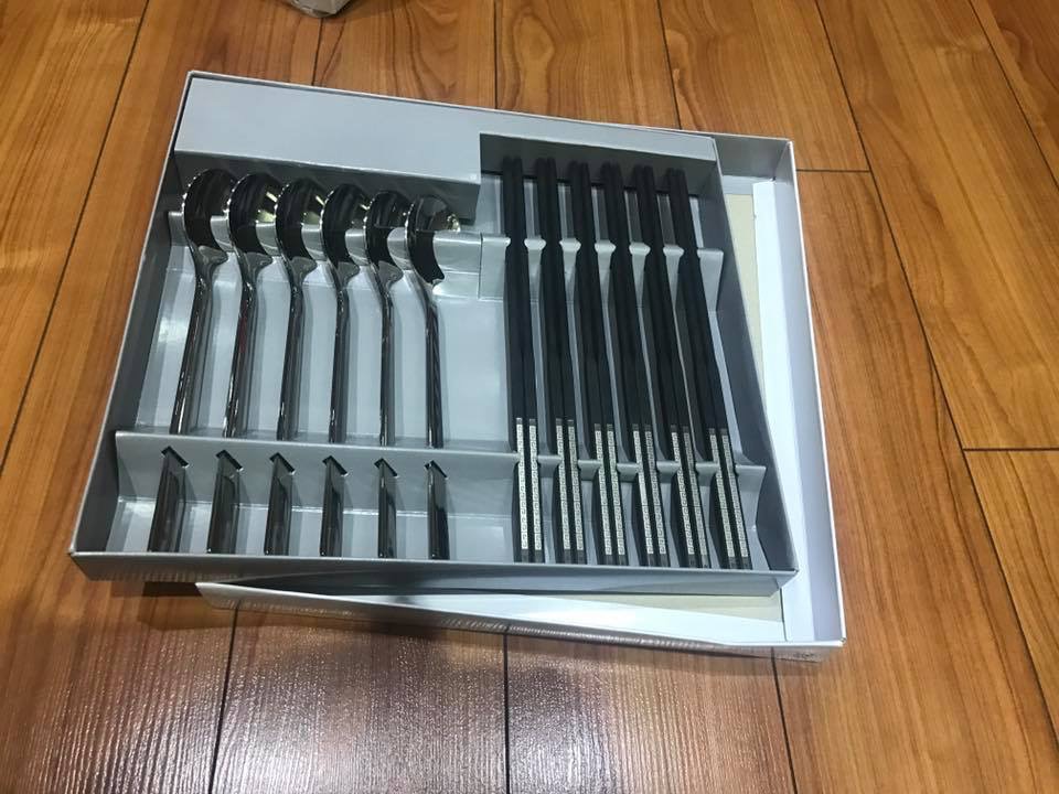 BỘ THÌA ĂN VÀ ĐŨA KHÁNG KHUẨN WMF ASIA SET.