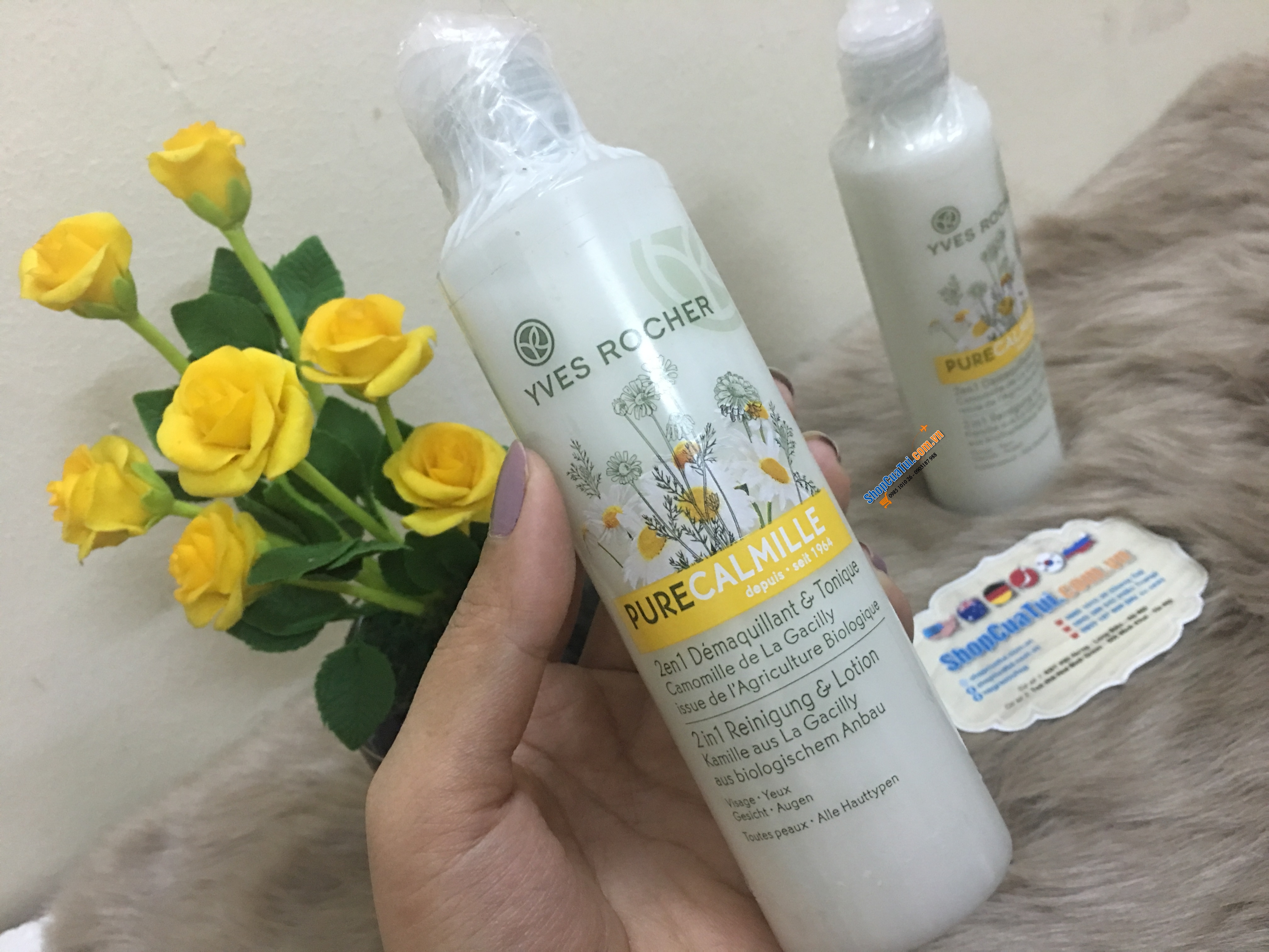 Nước Hoa hồng - Tẩy trang & toner dạng sữa 200ml Pure Calmille Yves Rocher