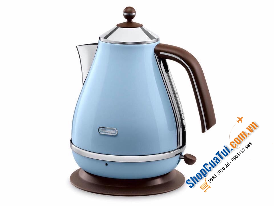 ẤM SIÊU TỐC DELONGHI VINTAGE ICONA MÀU XANH BIỂN.