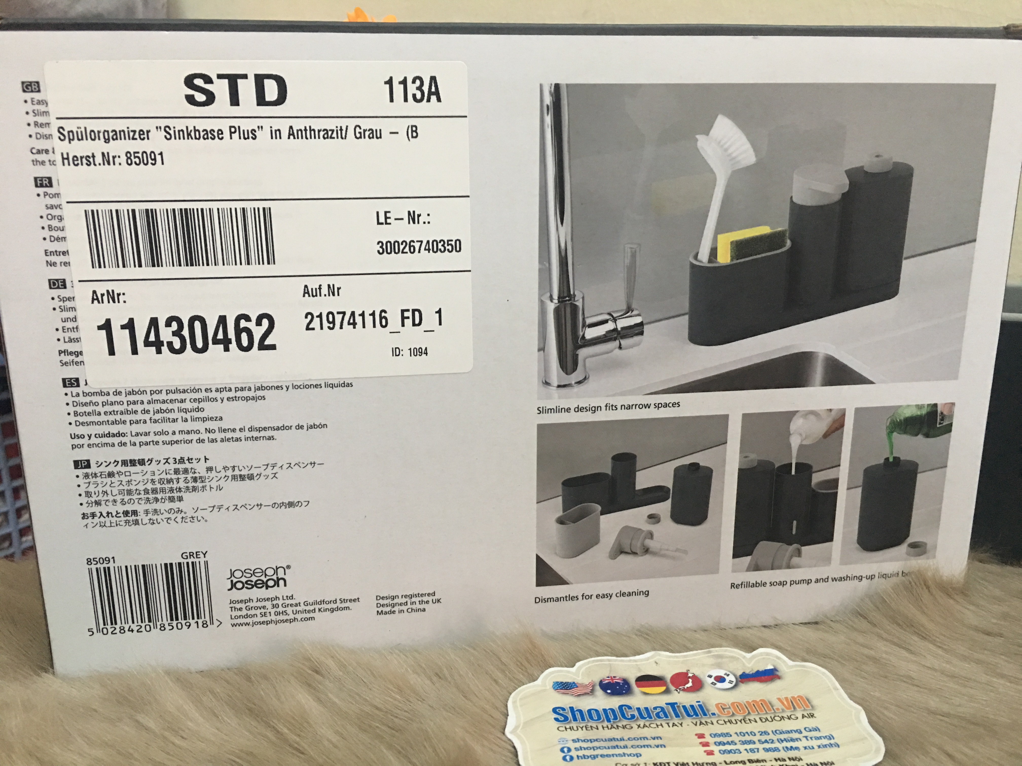 HỘP ĐỰNG XÀ PHÒNG BÔNG RỬA BÁT JOSEPH JOSEPH