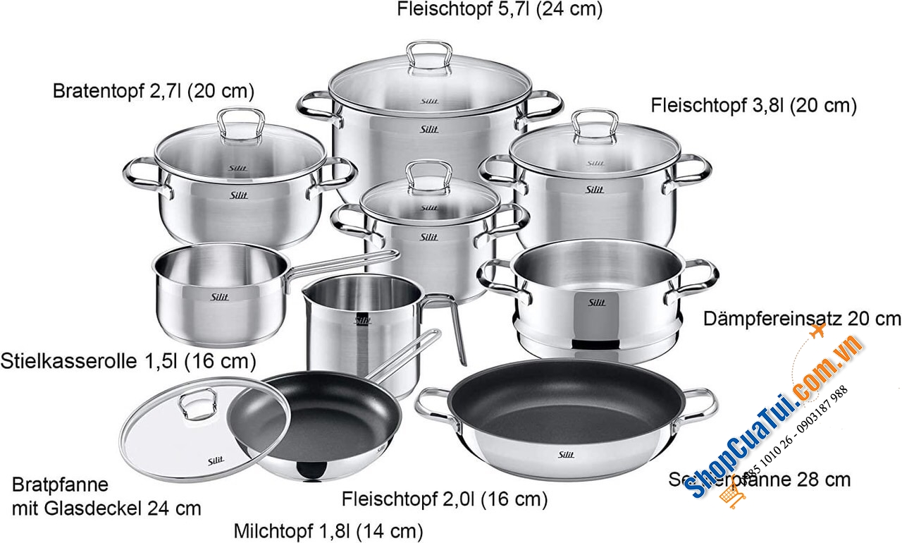 BỘ NỒI SILIT TOSKANA 10 MÓN