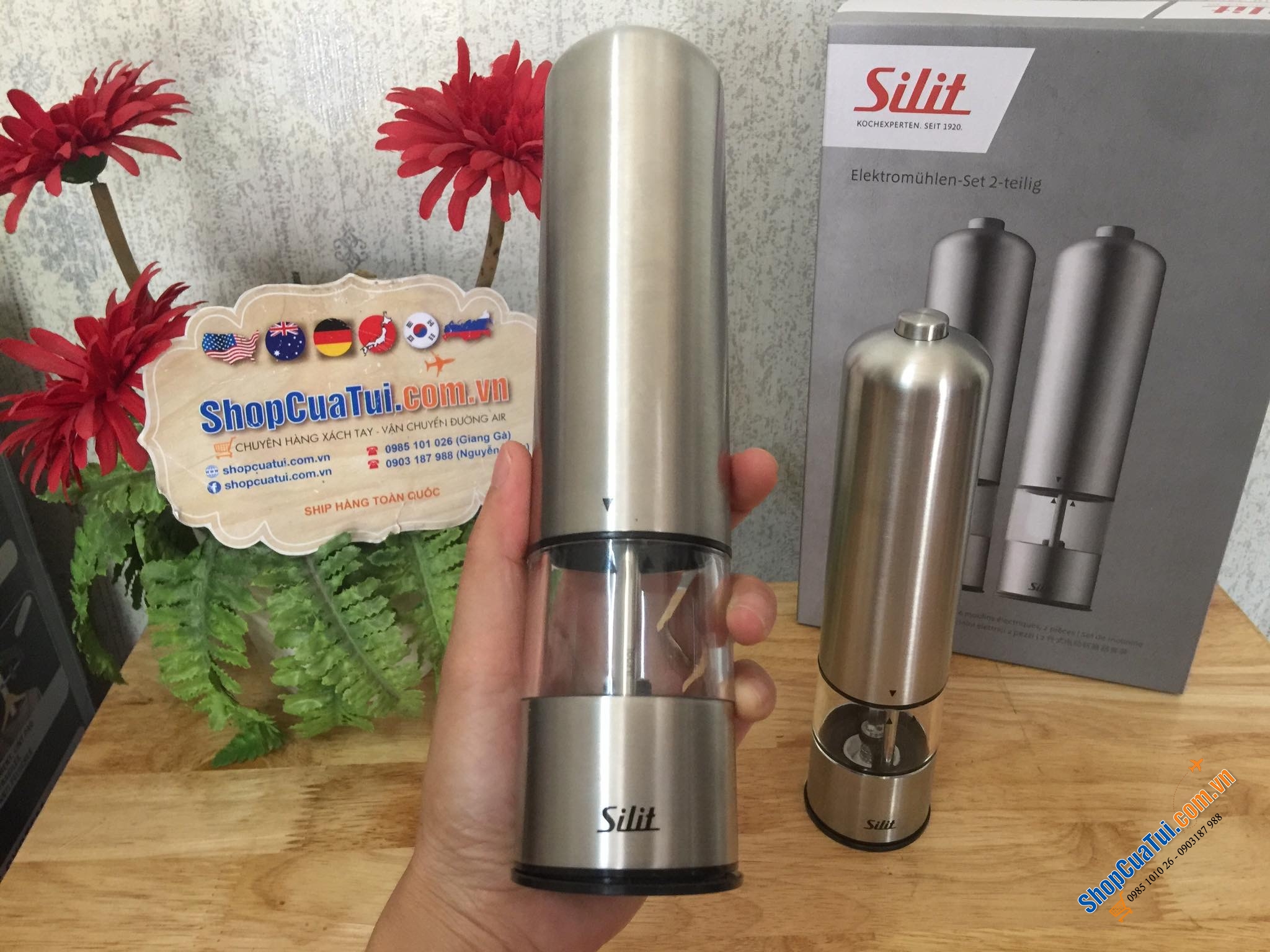 Set xay tiêu muối Silit chạy pin tiểu