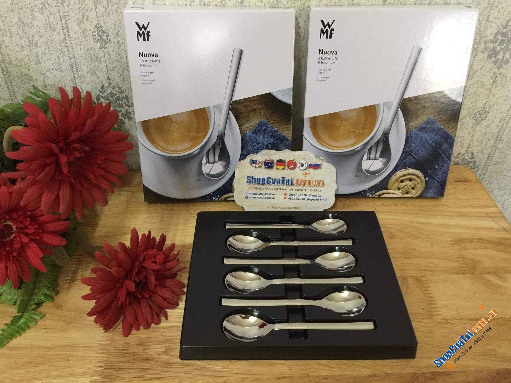 SET 6 THÌA CÀ PHÊ/ ĂN SÚP WMF NOUVA