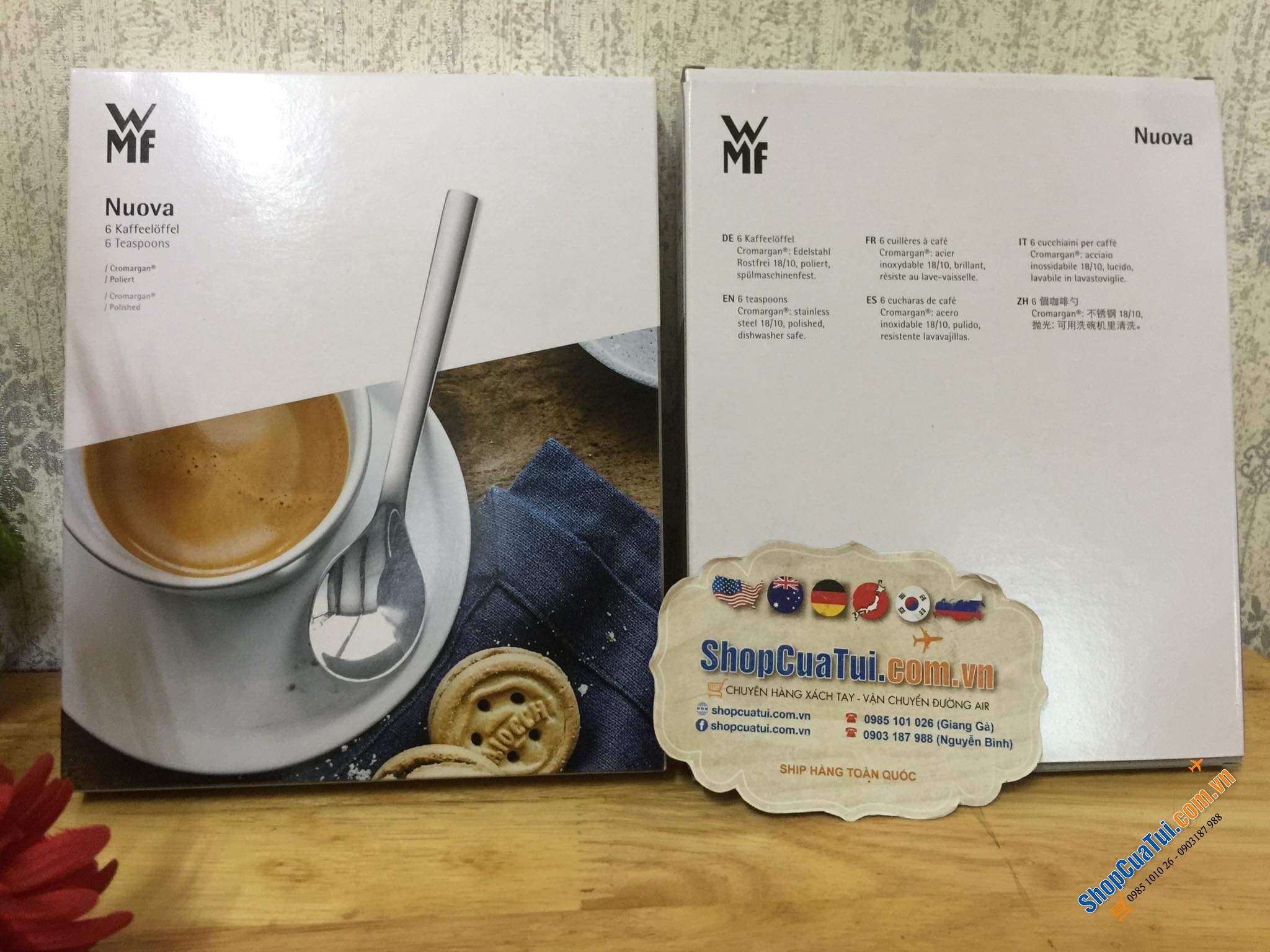 SET 6 THÌA CÀ PHÊ/ ĂN SÚP WMF NOUVA