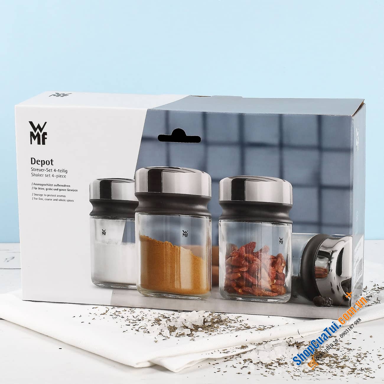 Set 4 lọ đựng gia vị WMF Depot
