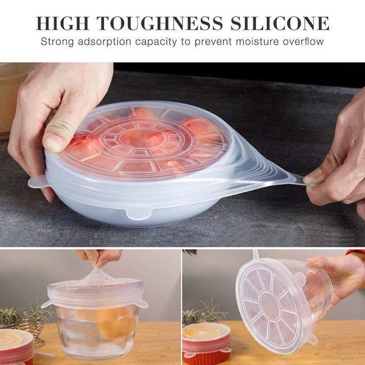 SET 6 NẮP SILIKON Bảo vệ thực phẩm