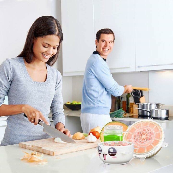 SET 6 NẮP SILIKON Bảo vệ thực phẩm