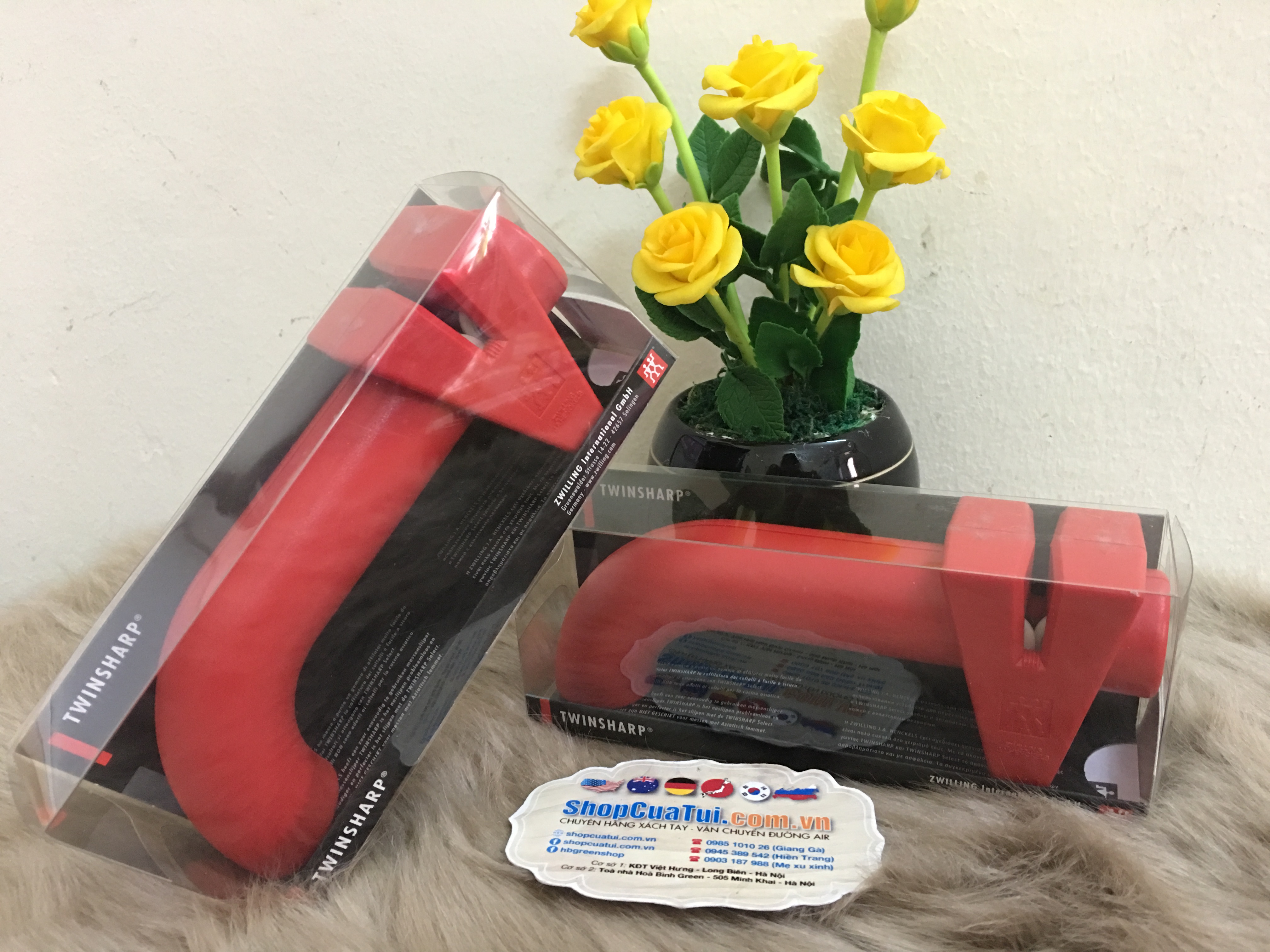 DỤNG CỤ MÀI DAO ZWILLING TWINSHARP MÀU ĐỎ
