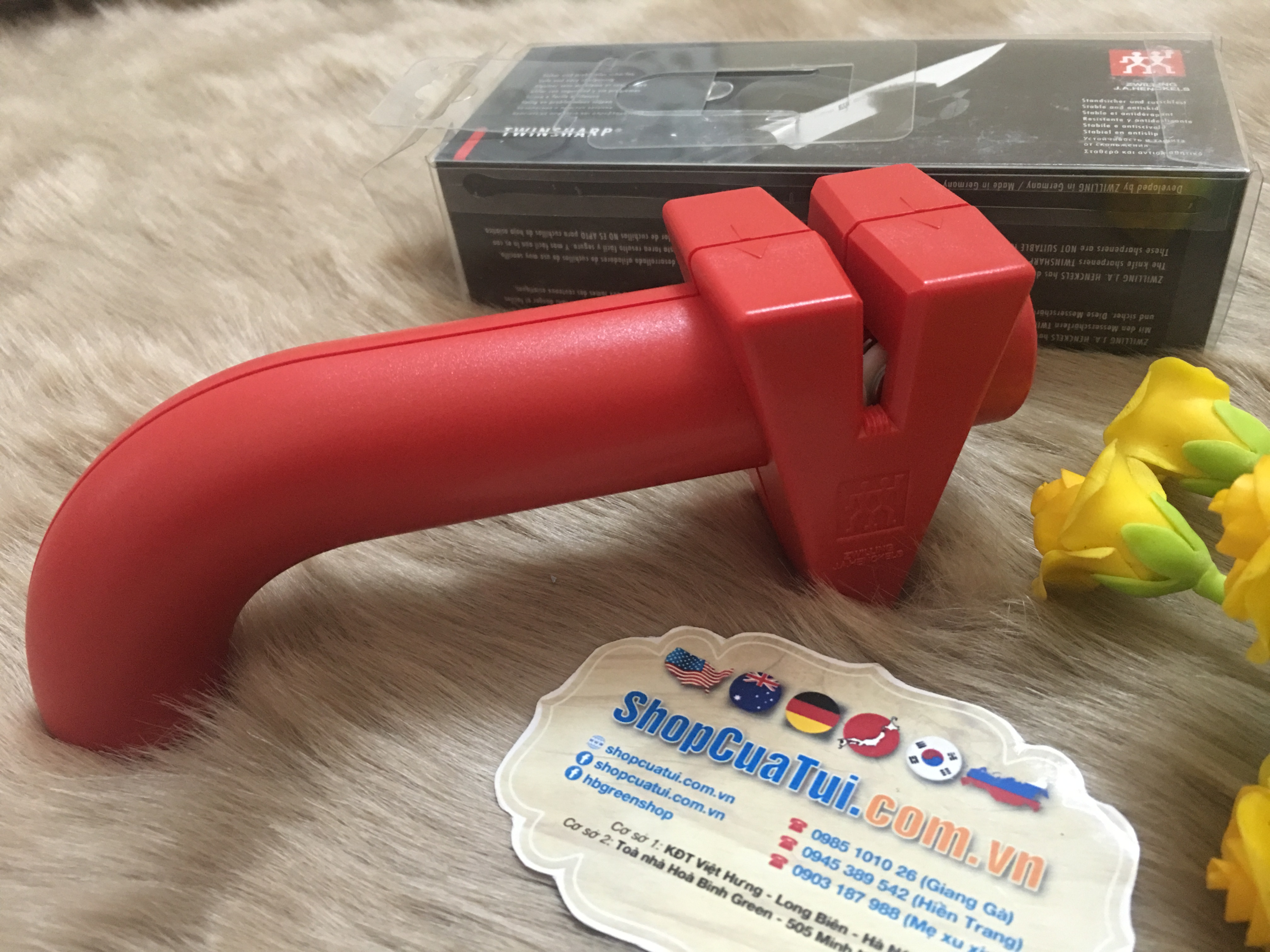 DỤNG CỤ MÀI DAO ZWILLING TWINSHARP MÀU ĐỎ
