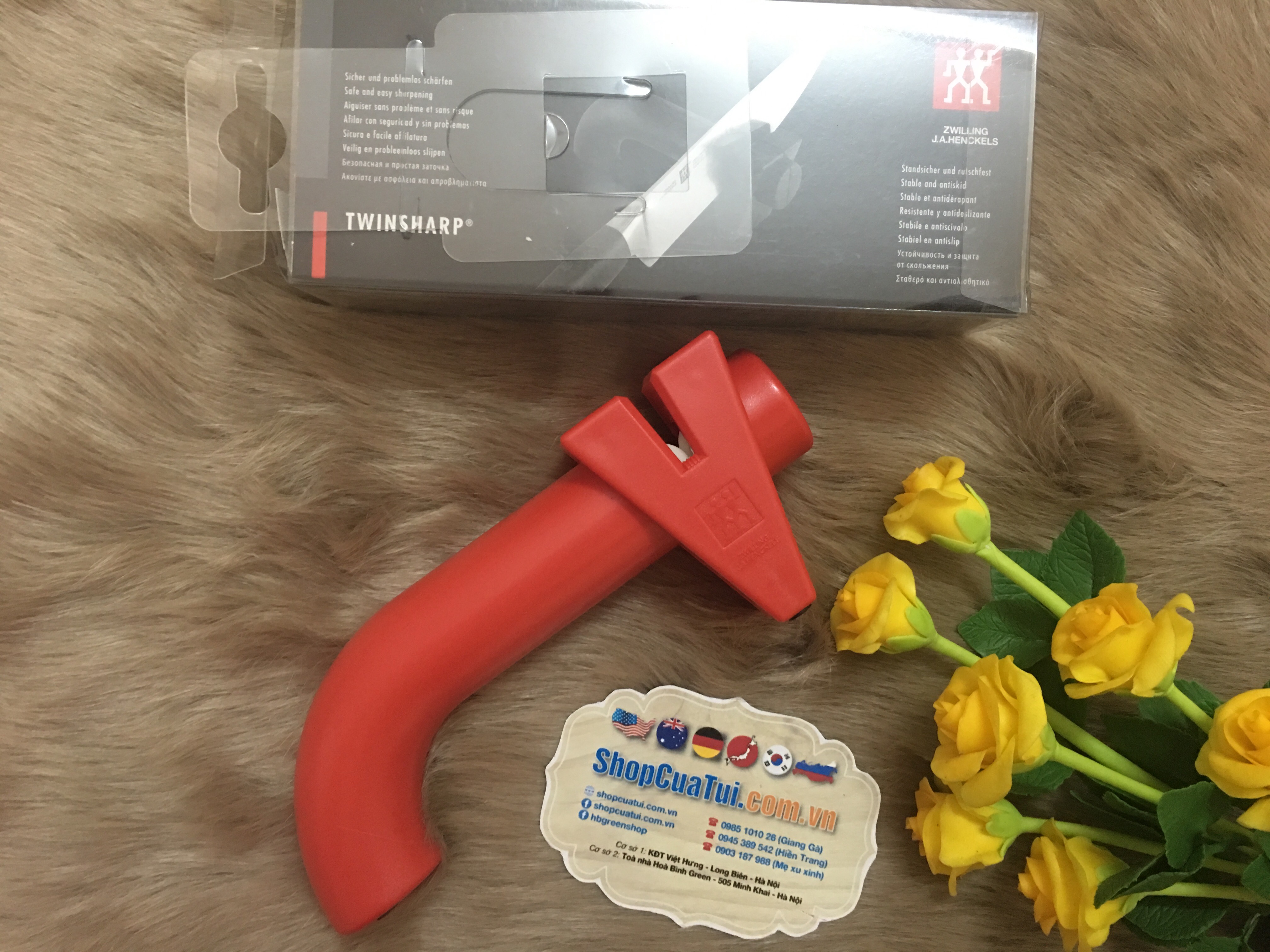 DỤNG CỤ MÀI DAO ZWILLING TWINSHARP MÀU ĐỎ