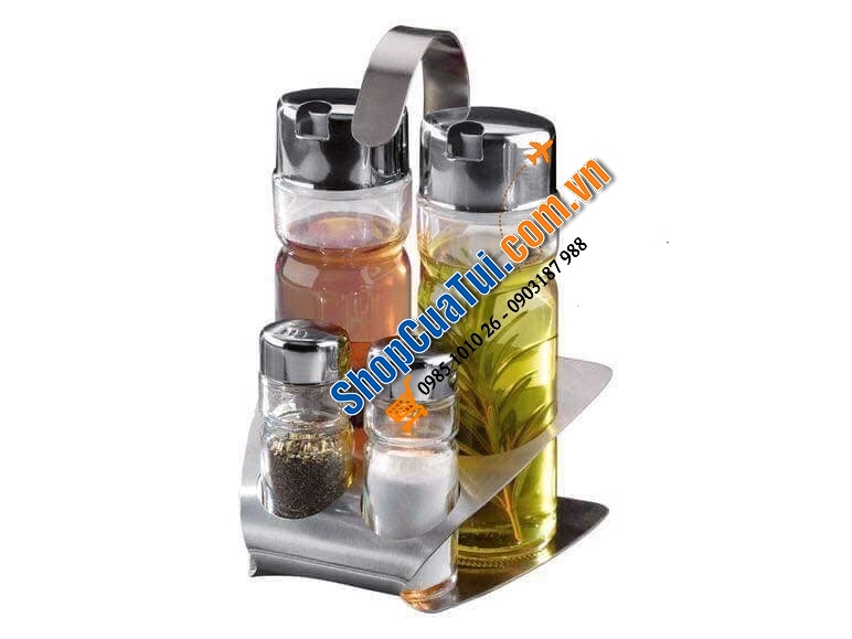 Set đựng dầu dấm, nước mắm, xì dầu và muối tiêu Ernesto, Đức