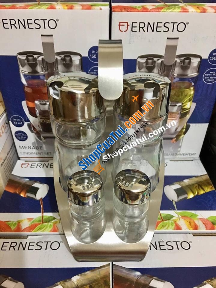 Set đựng dầu dấm, nước mắm, xì dầu và muối tiêu Ernesto, Đức