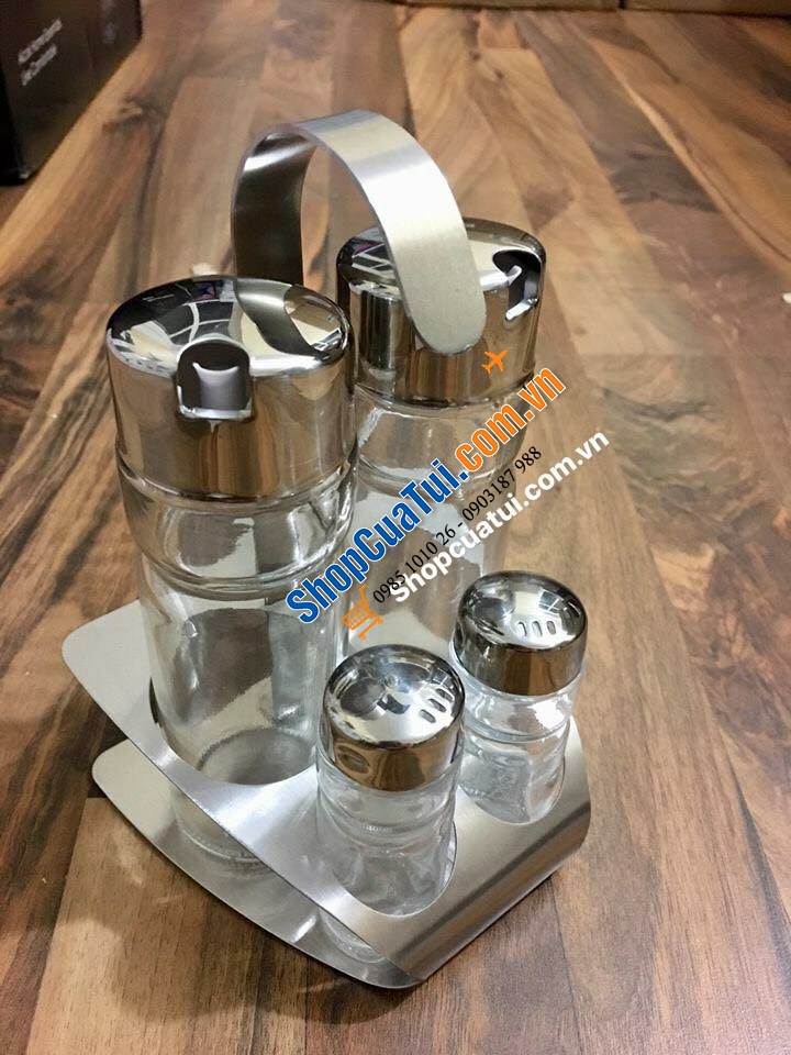 Set đựng dầu dấm, nước mắm, xì dầu và muối tiêu Ernesto, Đức