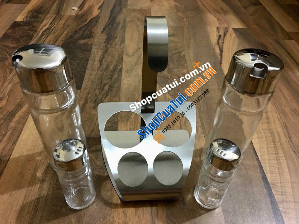 Set đựng dầu dấm, nước mắm, xì dầu và muối tiêu Ernesto, Đức