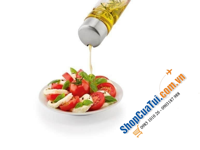 SET ĐỰNG GIA VỊ 4 MÓN ERNESTO - Set đựng dầu dấm, nước mắm, xì dầu và muối tiêu Ernesto, Đức